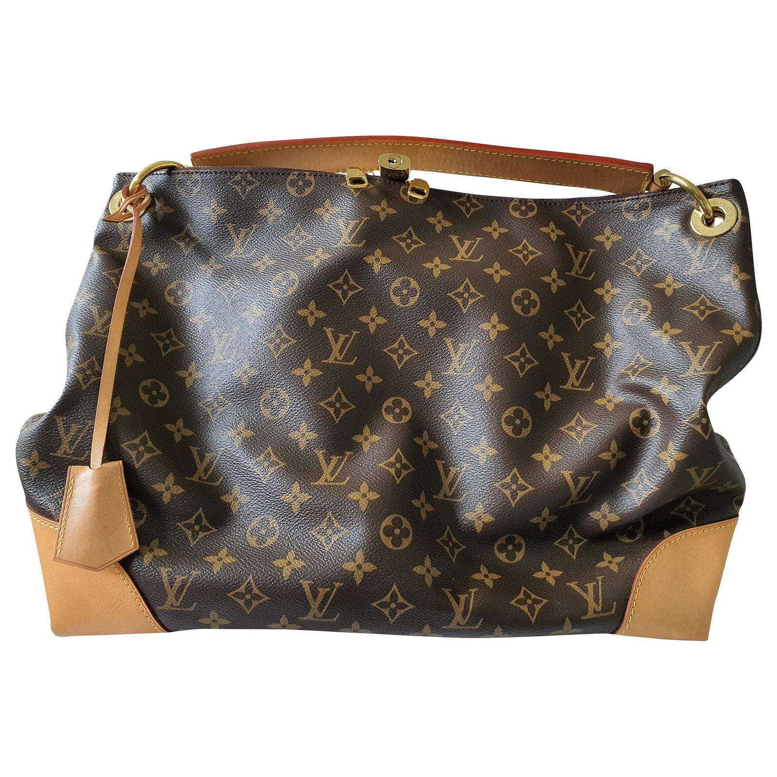 Louis Vuitton 2016 Monogram Berri MM  Brown Hobos Handbags  LOU104711   The RealReal