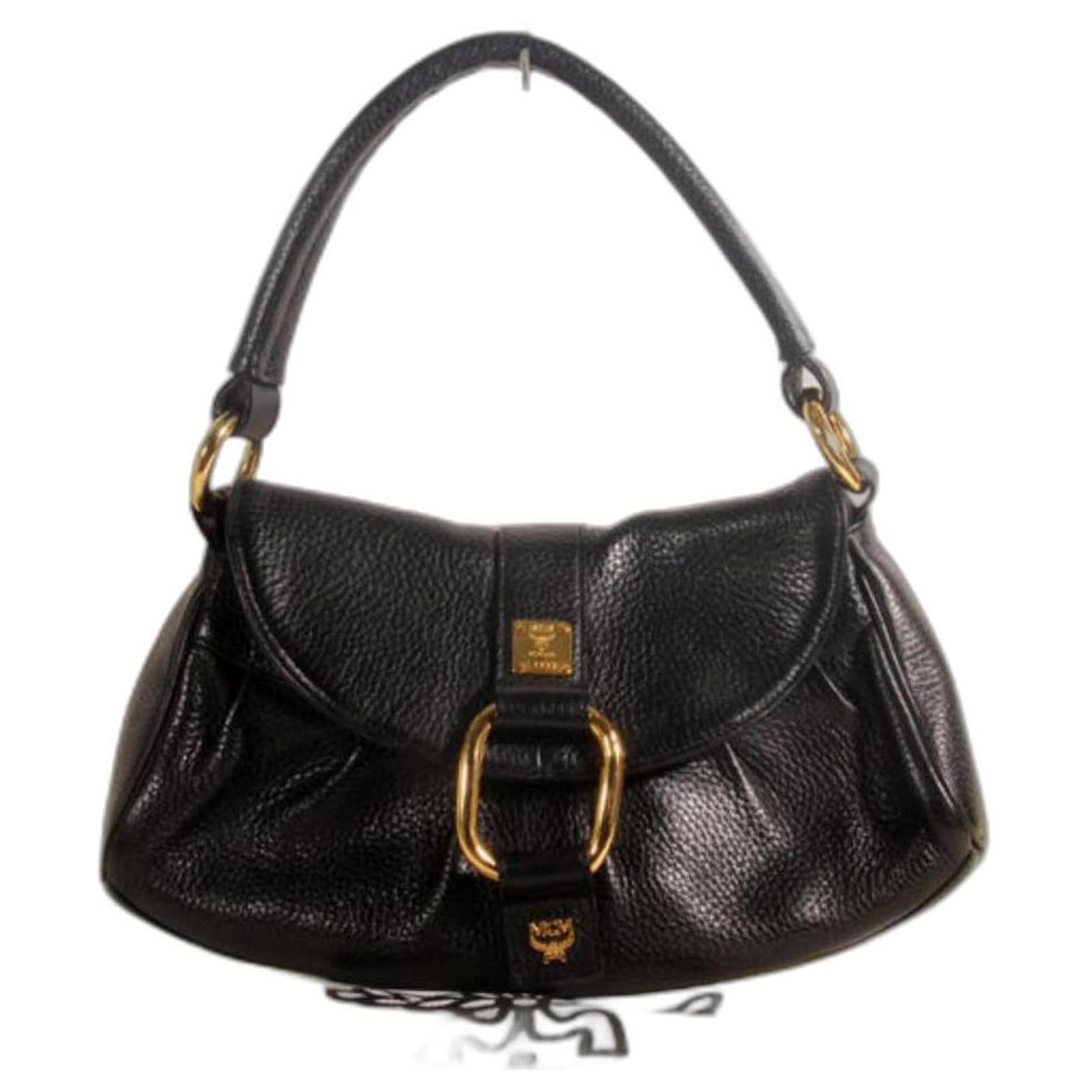 MCM Hobo Black Ledertasche Schwarz Joli Closet