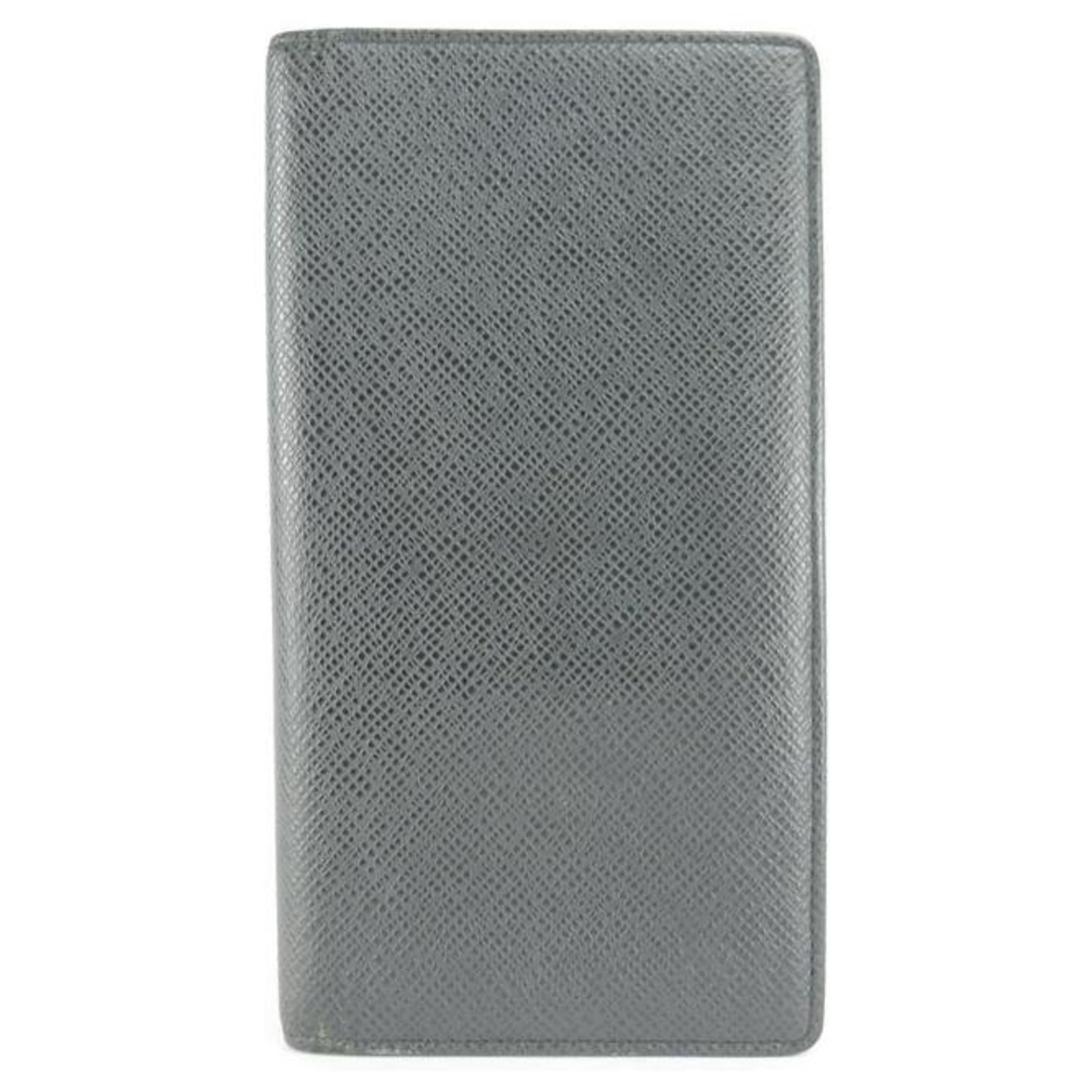Louis Vuitton Black Taiga James Brazza Wallet Bifold Long Flap ref.289894 -  Joli Closet