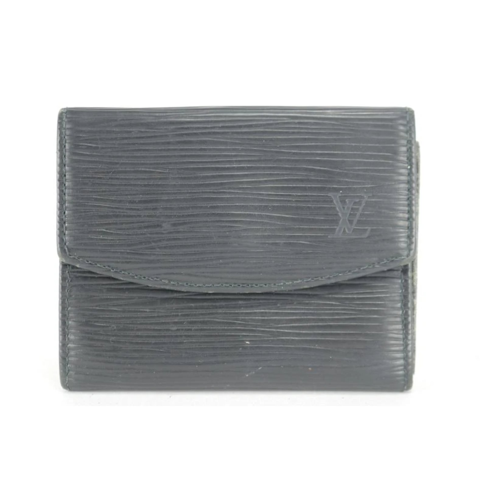 Louis Vuitton Black EPI Noir Business Card Holder Case 5LK1212