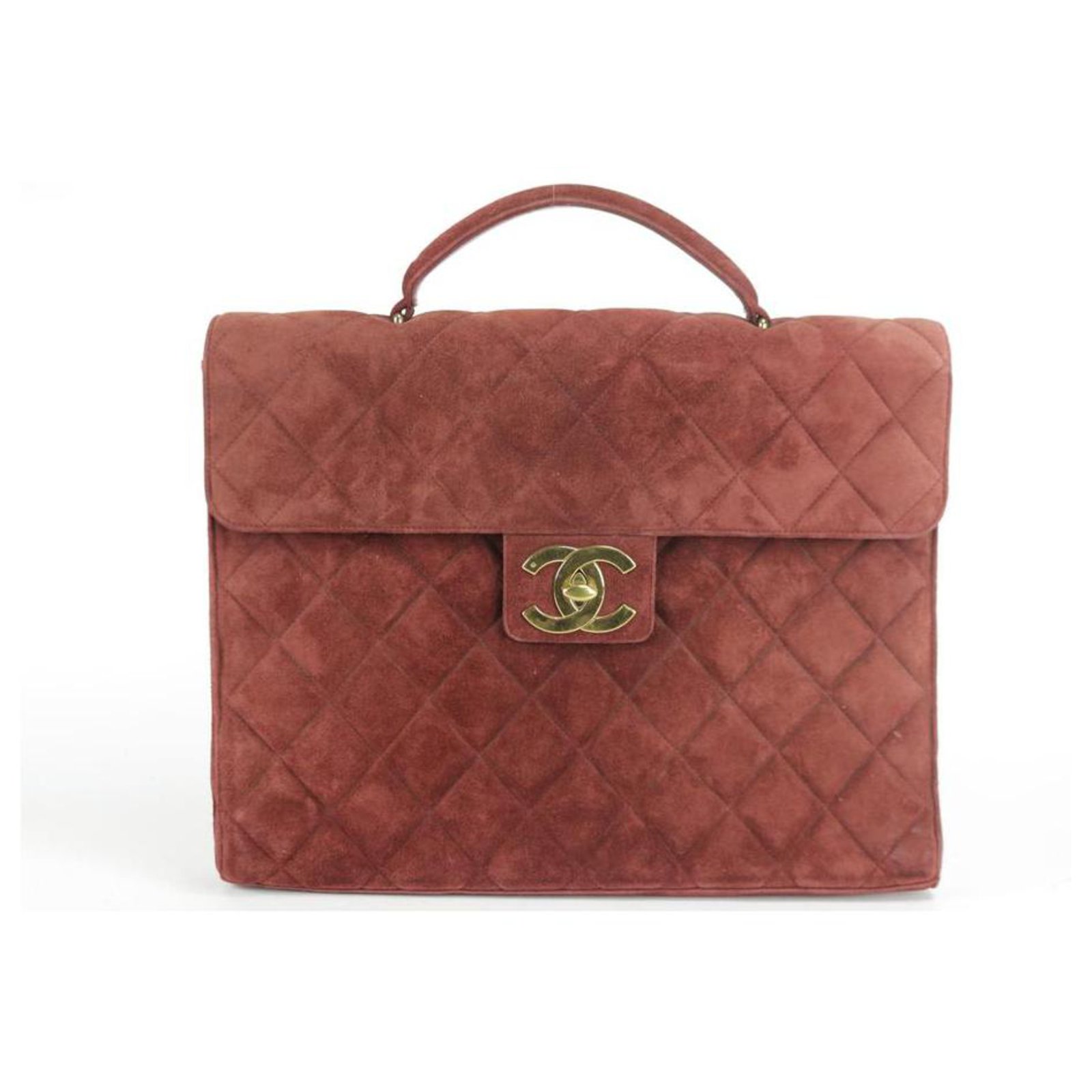 Chanel Burnt Orange Quilted Patent Medallion Tote Bag 575cas614