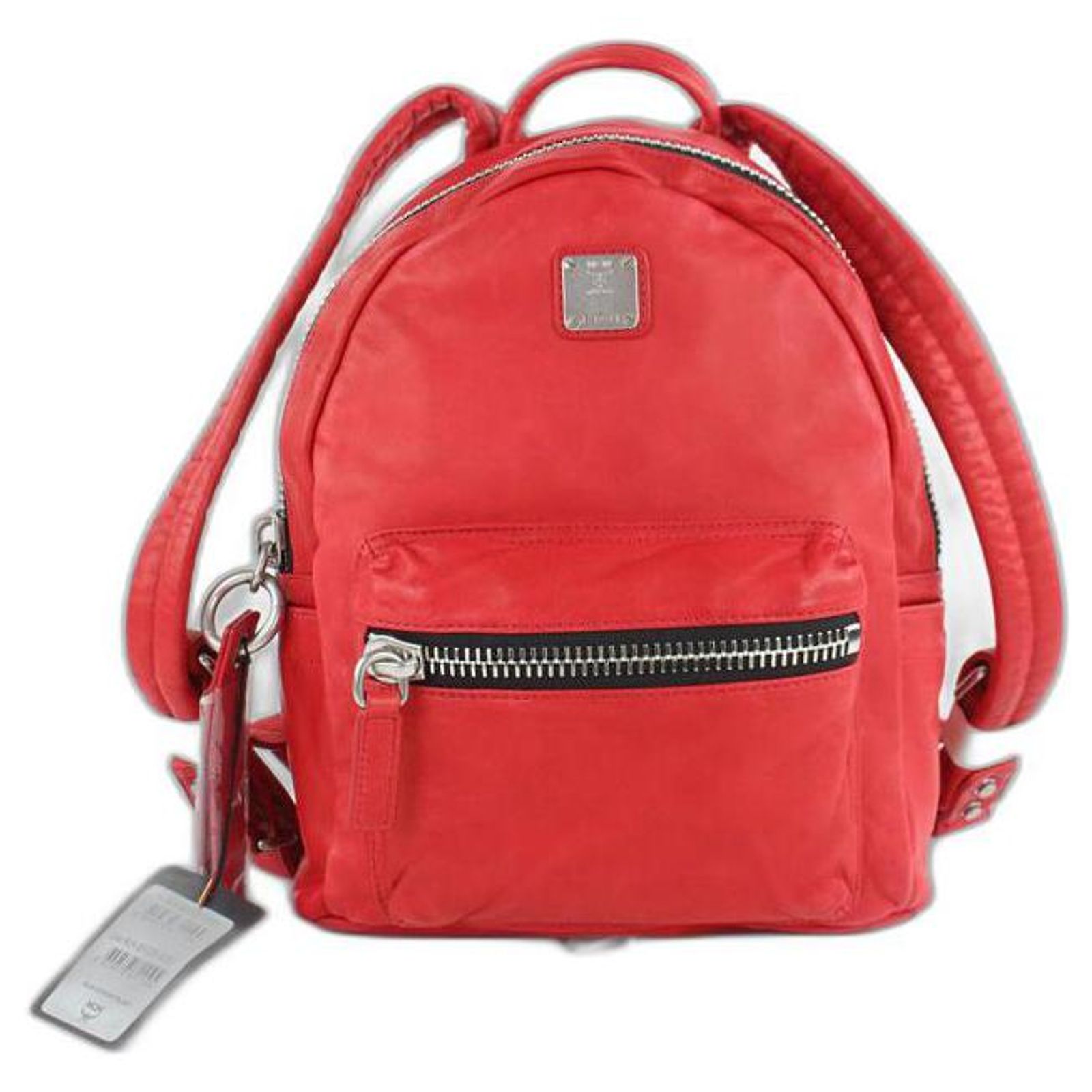 MCM authentic Leather backpack tumbler red MCM Tumbler Red Leather Backpack ref.289980 - Joli Closet main image 4