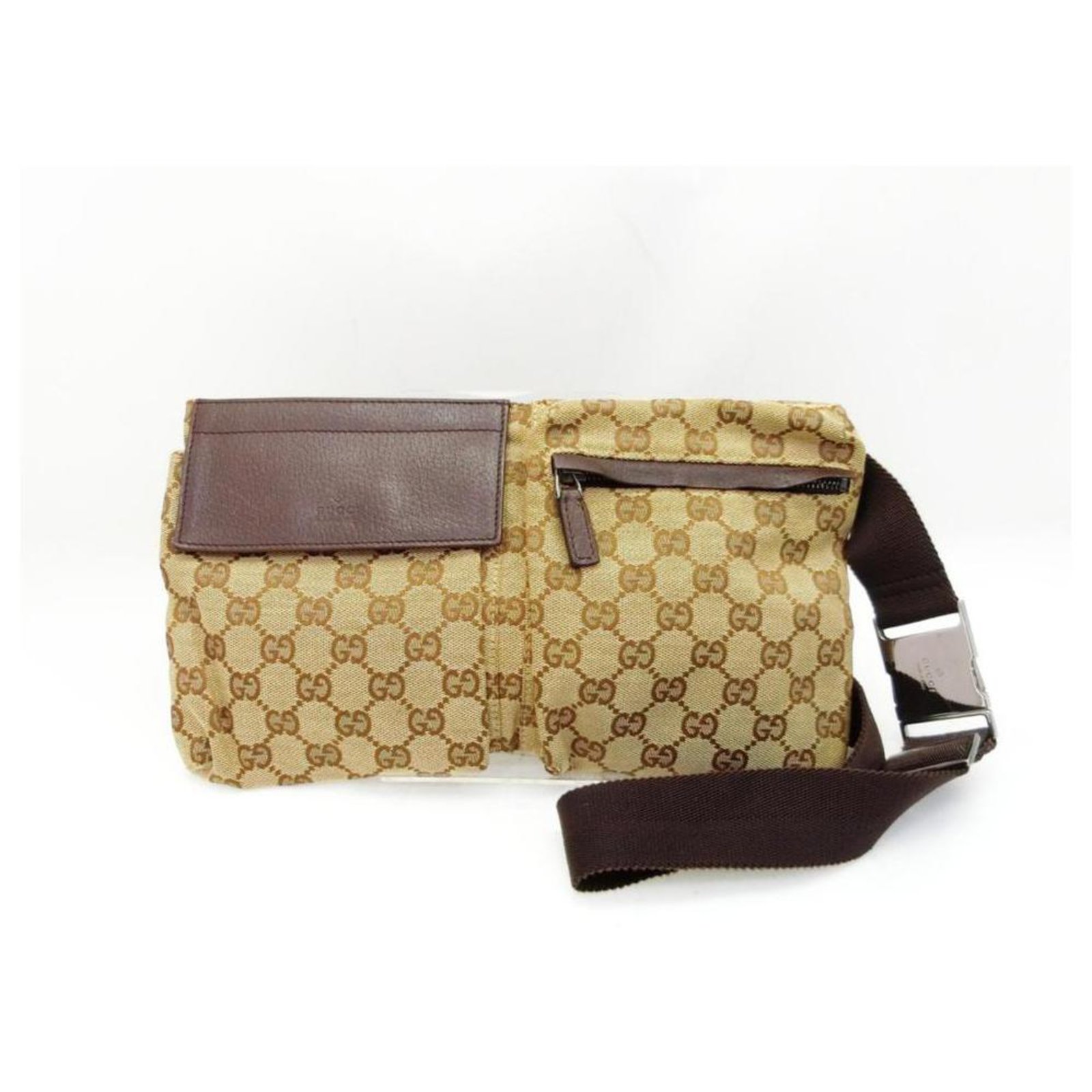 velordnet de prøve Gucci Brown Monogram GG Belt Bag Fanny Pack Waist Pouch Bum Bag Leather  ref.290103 - Joli Closet