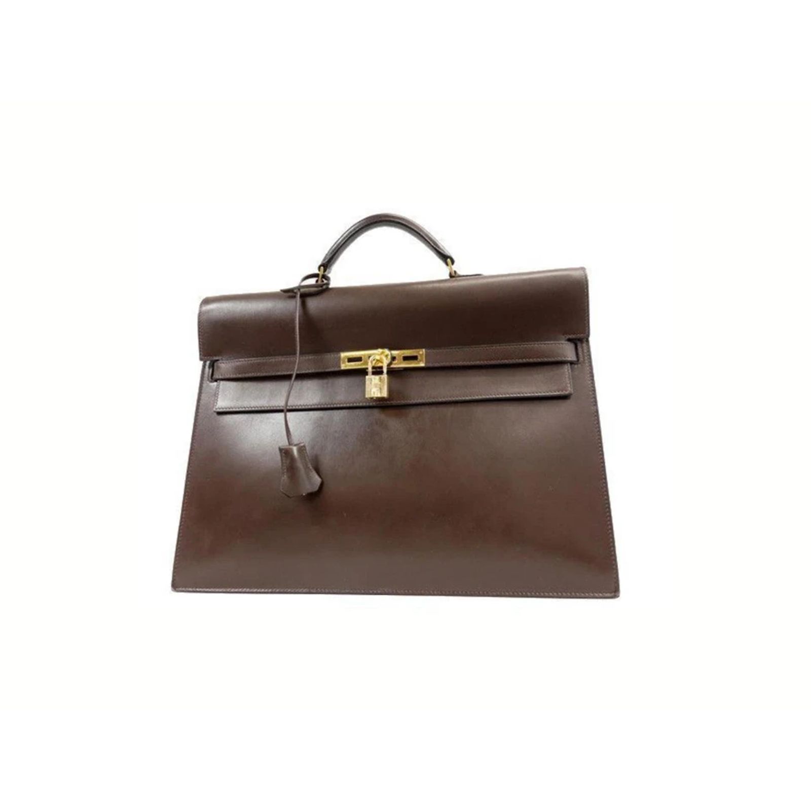 Porte-documents En Cuir à Bride PAPWORTH CHURCHILL - Marron (British Tan) - Vintage Années 80