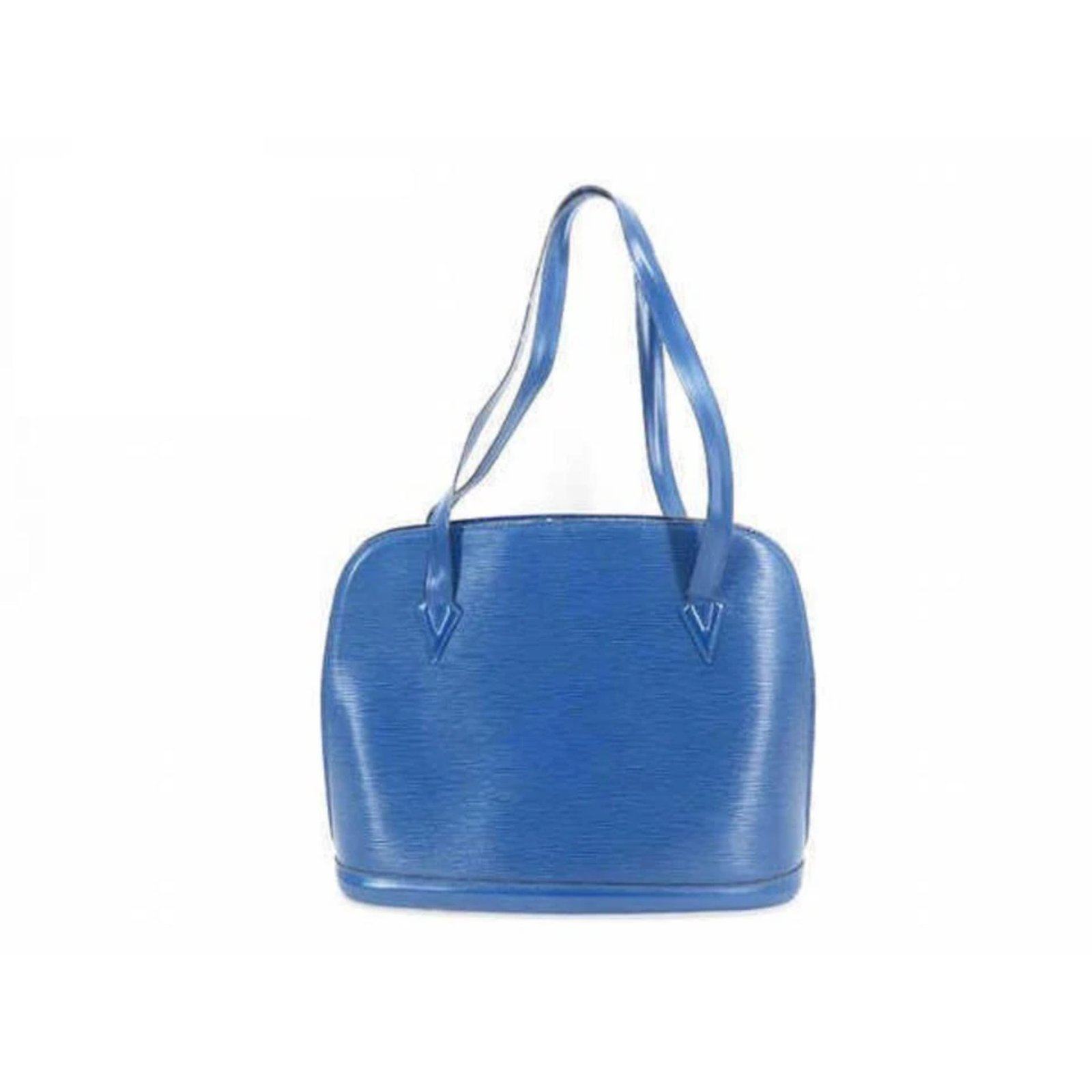 Louis Vuitton Lussac Epi Zip Tote Blue Leather Shoulder Bag ref