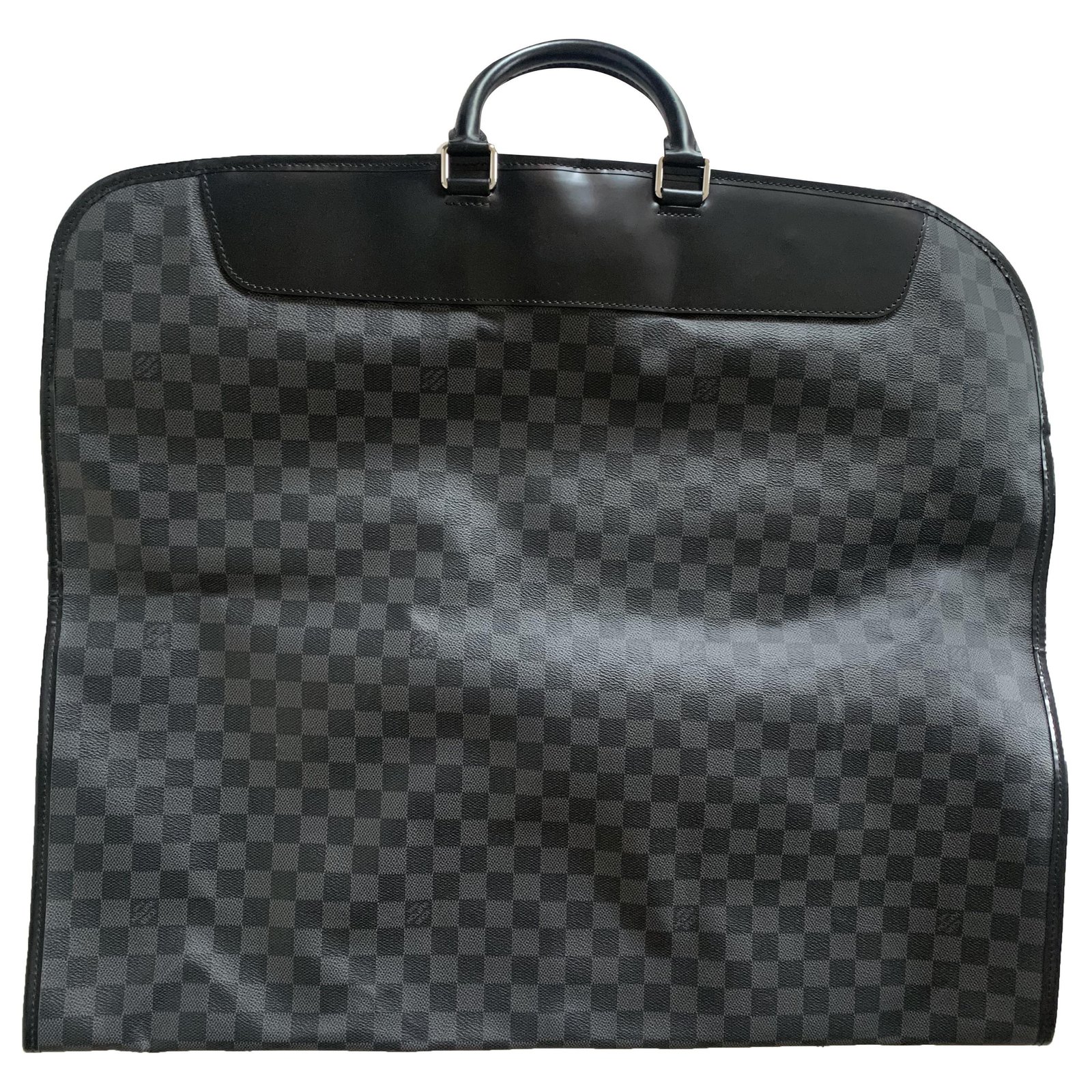 Louis Vuitton Clothes rack 2 hangers Black Leather ref.290354