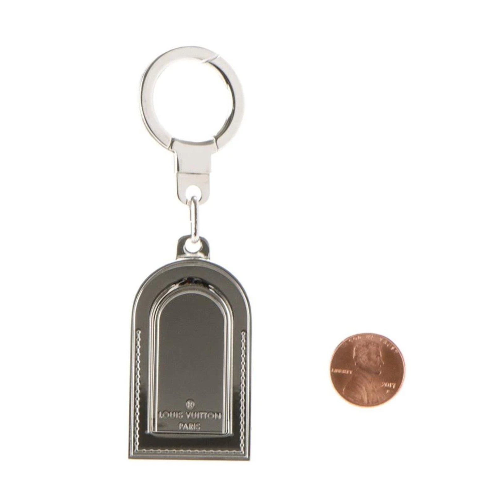 Louis Vuitton Luggage Tag Silver Keychain Bag Charm ref.291346