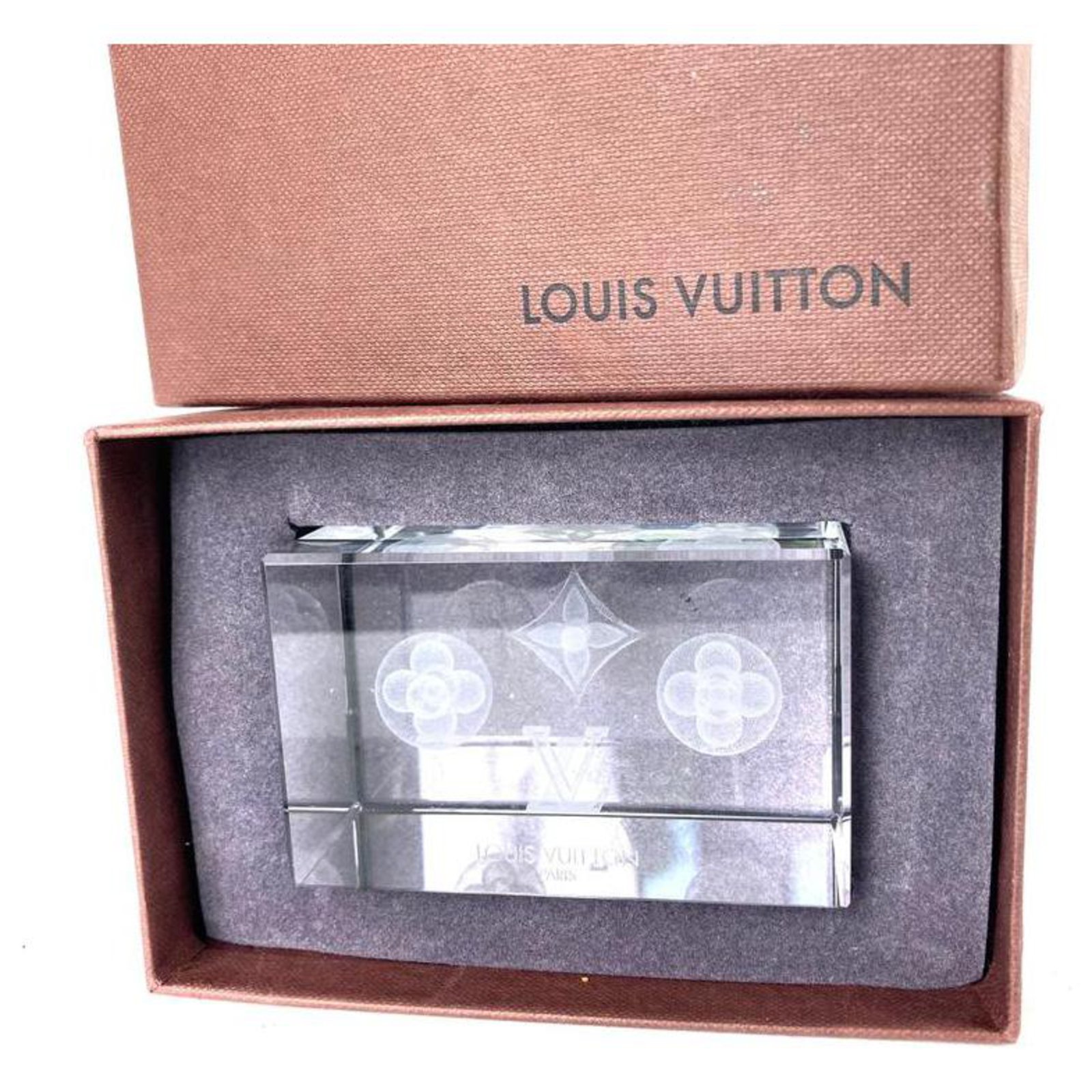 Louis Vuitton Monogram Crystal Paper Weight Louis Vuitton