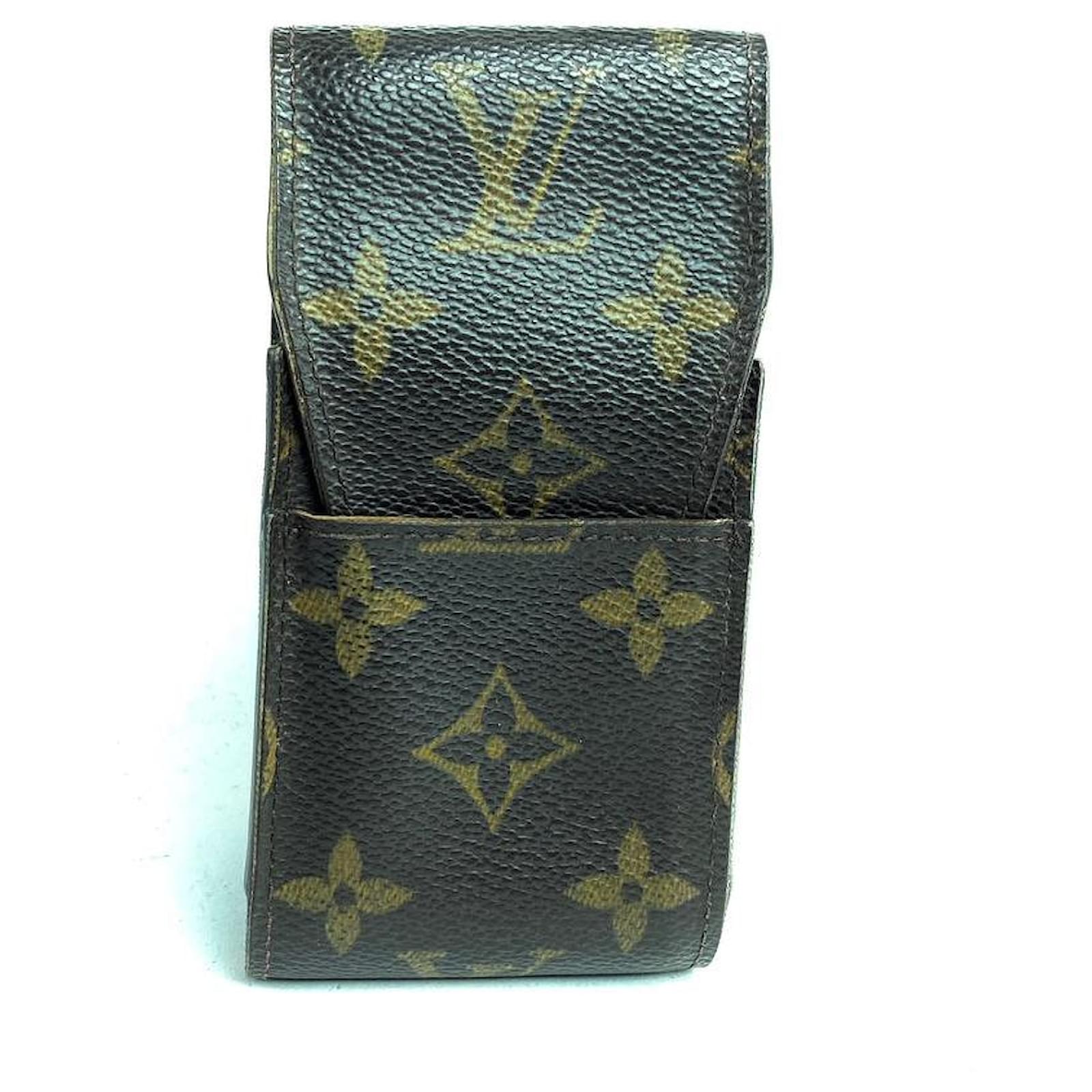 Louis Vuitton Monogram Cigarette Case Etui Mobile Couro