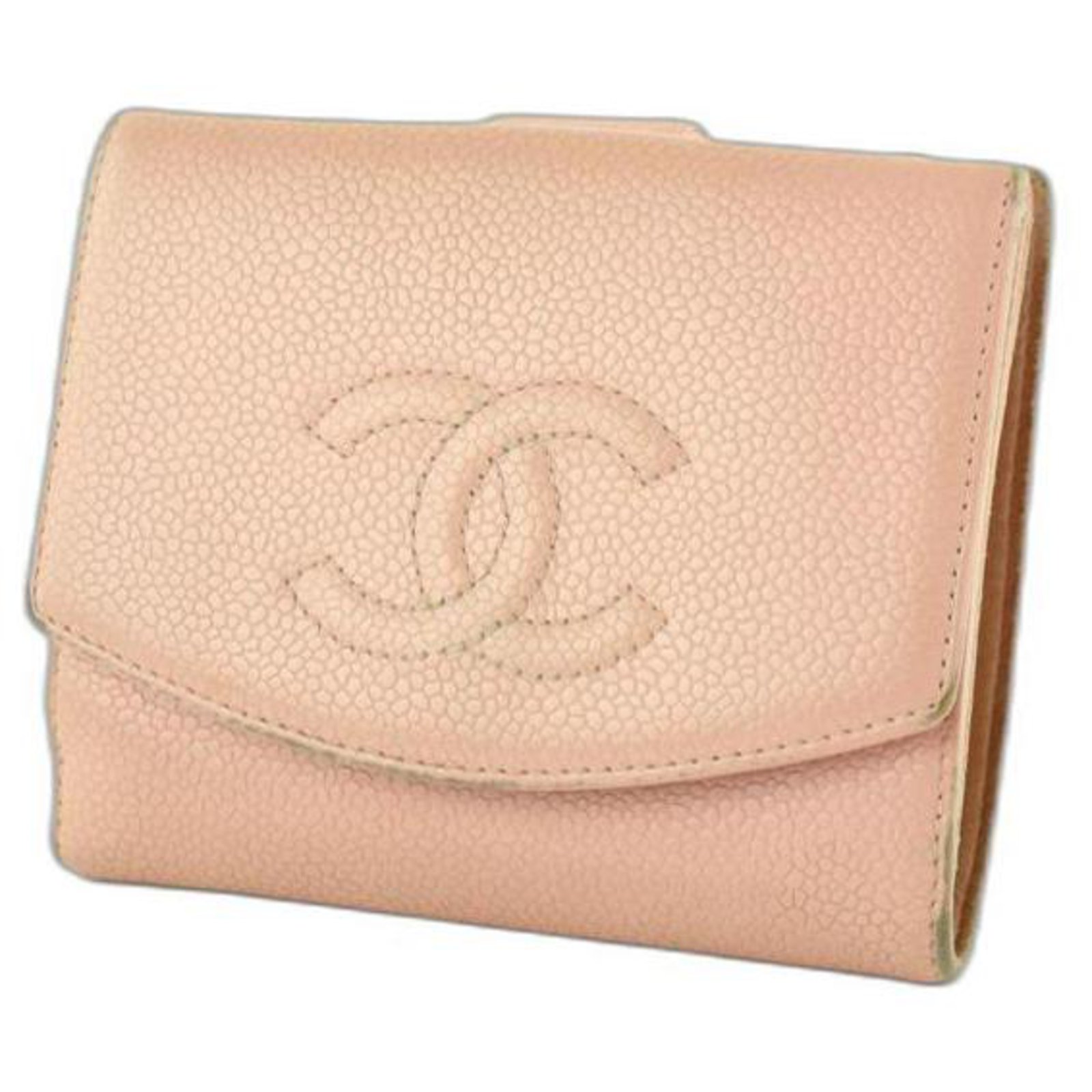 CHANEL Authentic Vintage Pre Owned CC Logos Wallet Pre 
