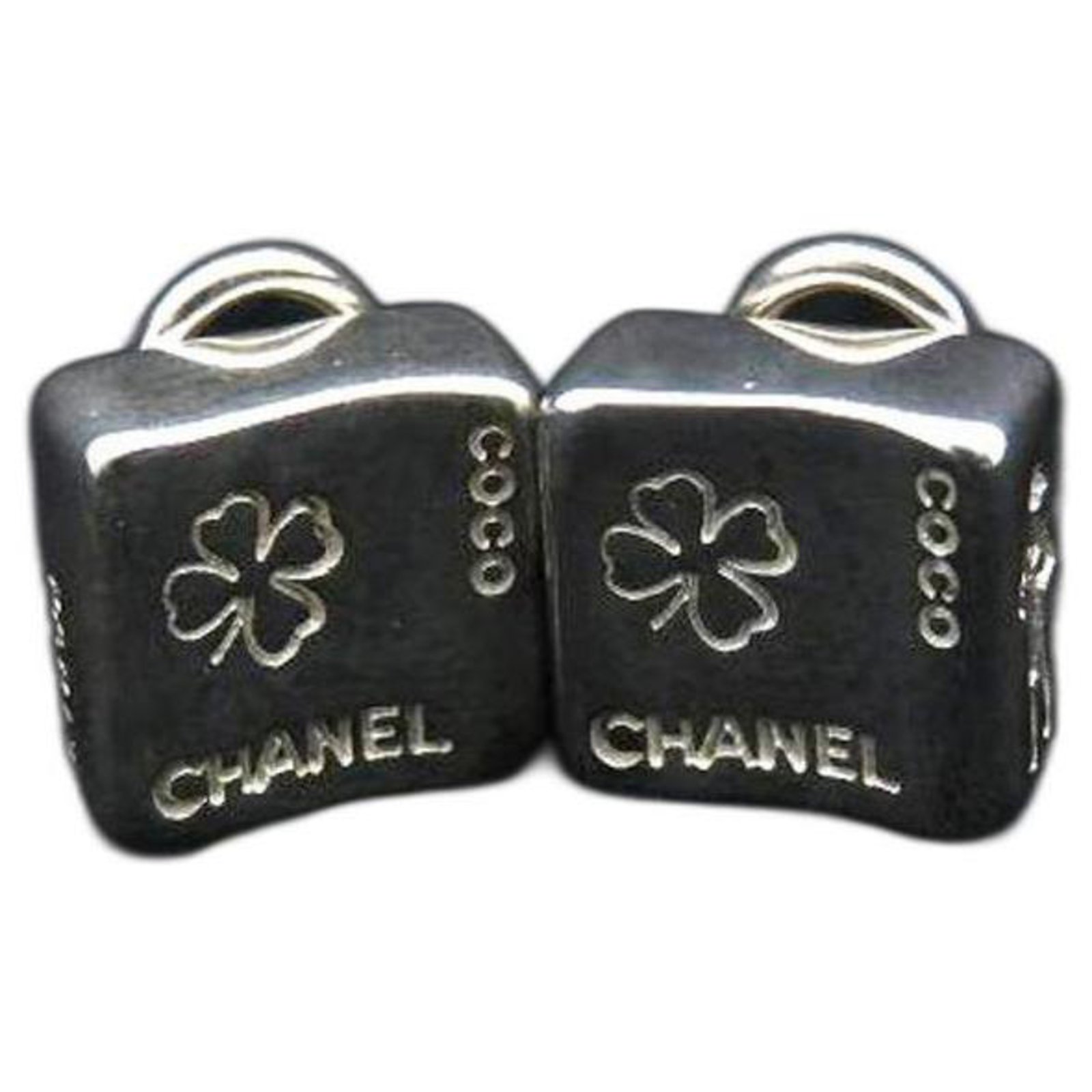 Chanel Clover Earrings 925 Silver Clip-Ons ref.291500 - Joli Closet