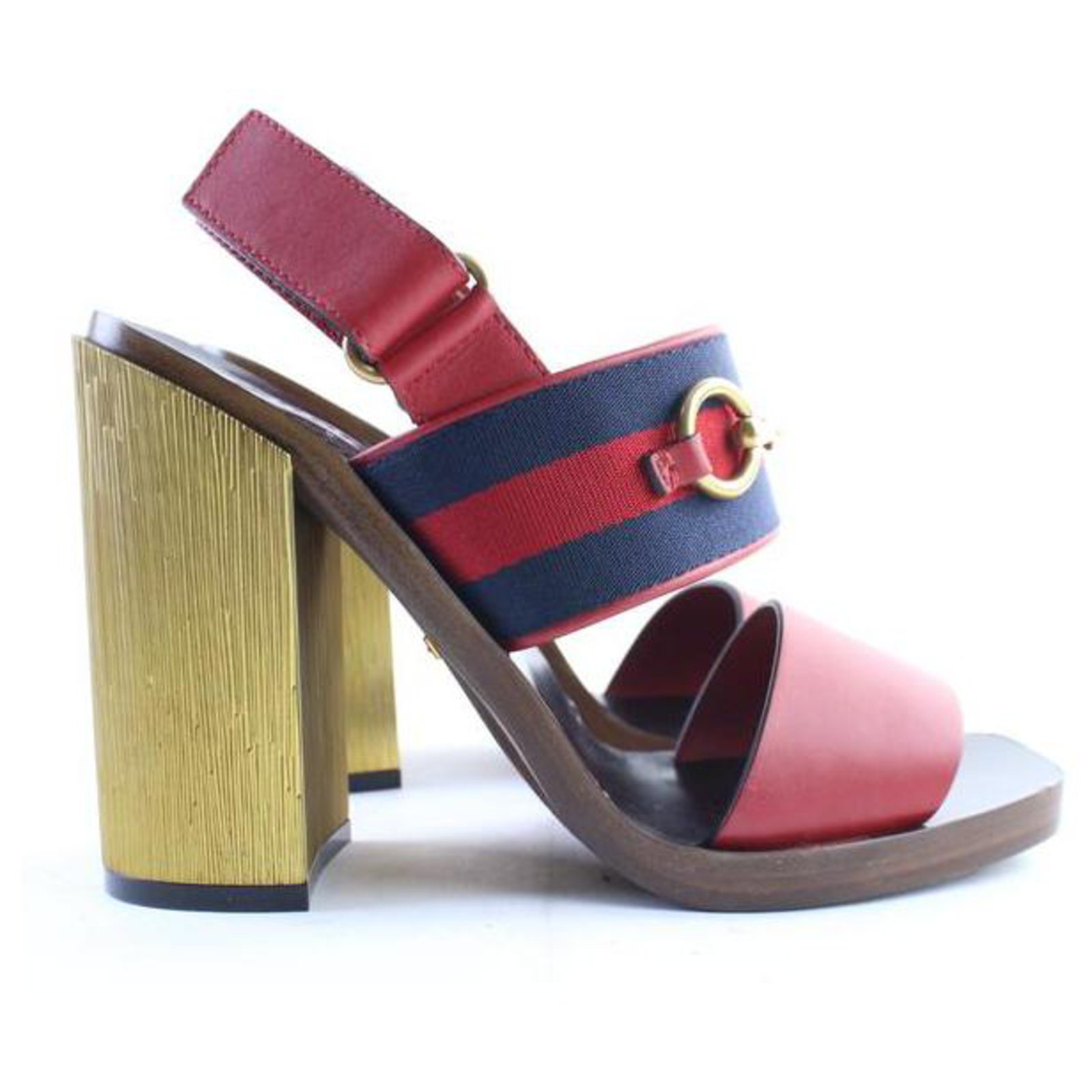 gucci red strappy heels