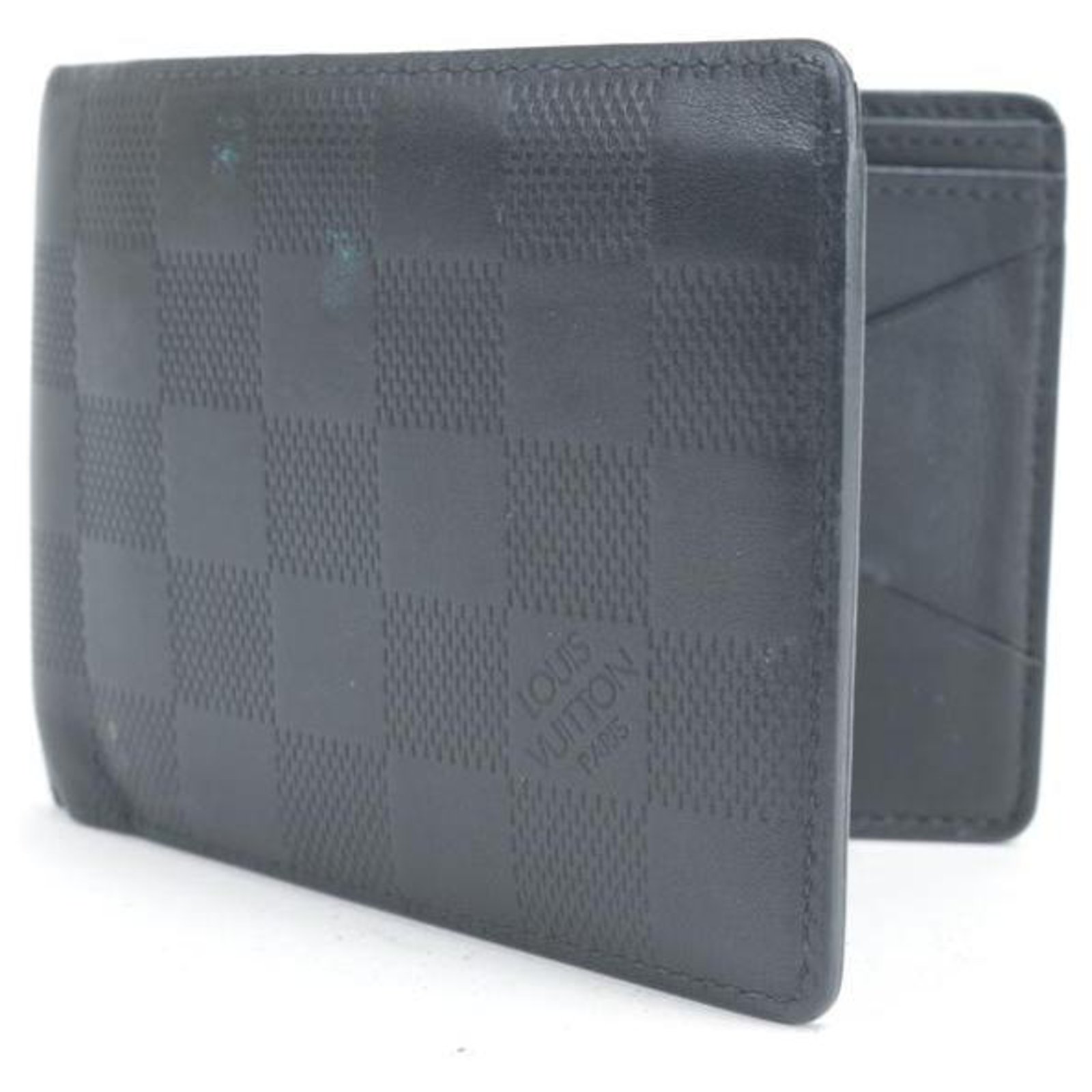 Louis Vuitton Multiple Men's Wallet Bifold Black Damier Infini Leather  ref.291552 - Joli Closet