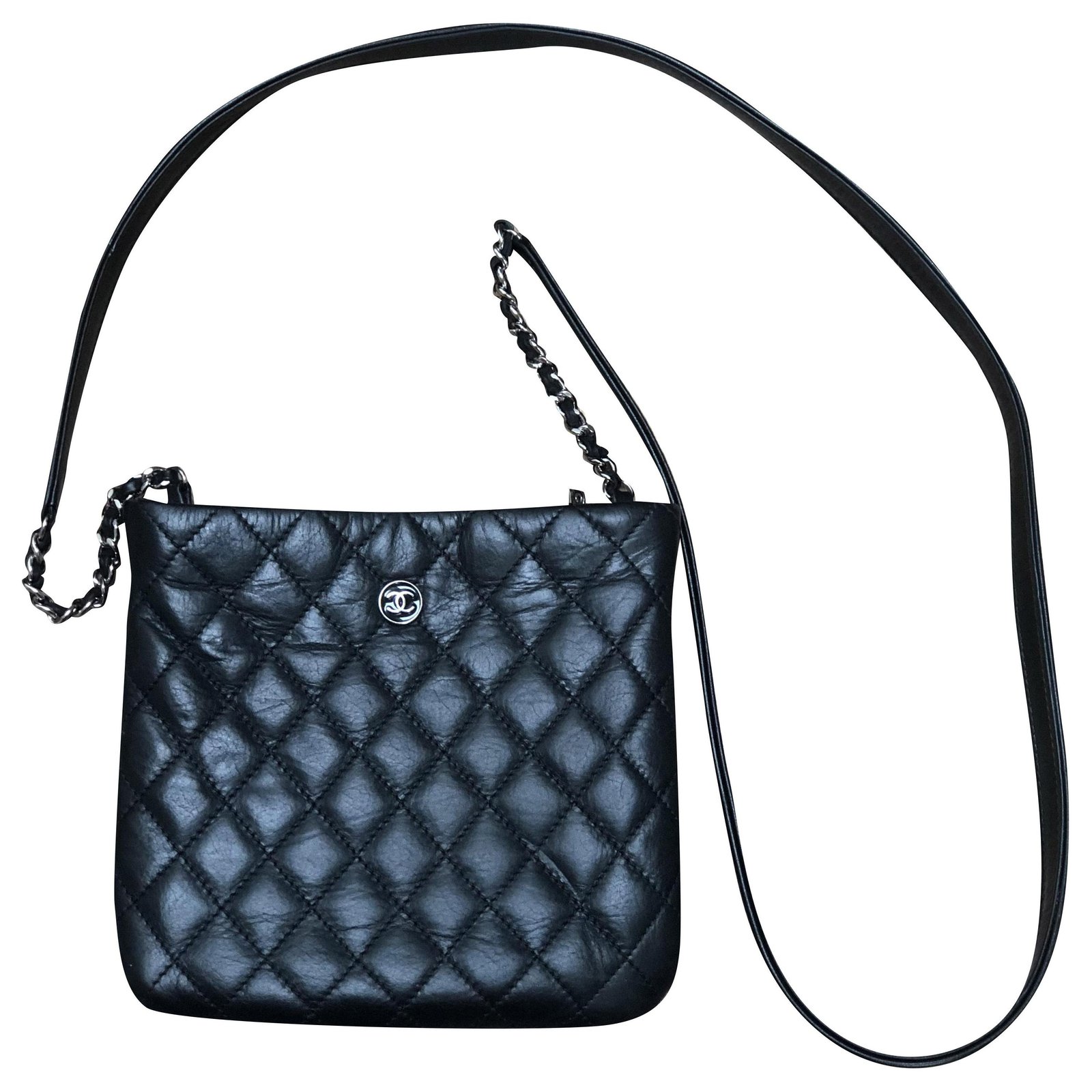 Chanel shoulder sling bag Black Leather ref.292591 - Joli Closet