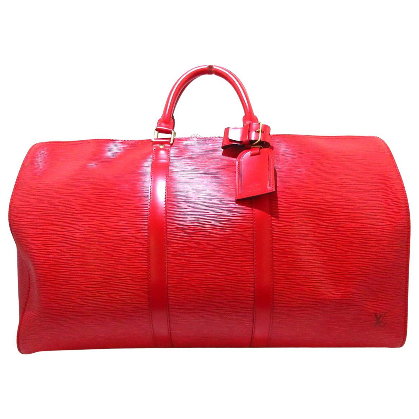 Louis Vuitton Keepall 50 Red Patent leather ref.292819 - Joli Closet