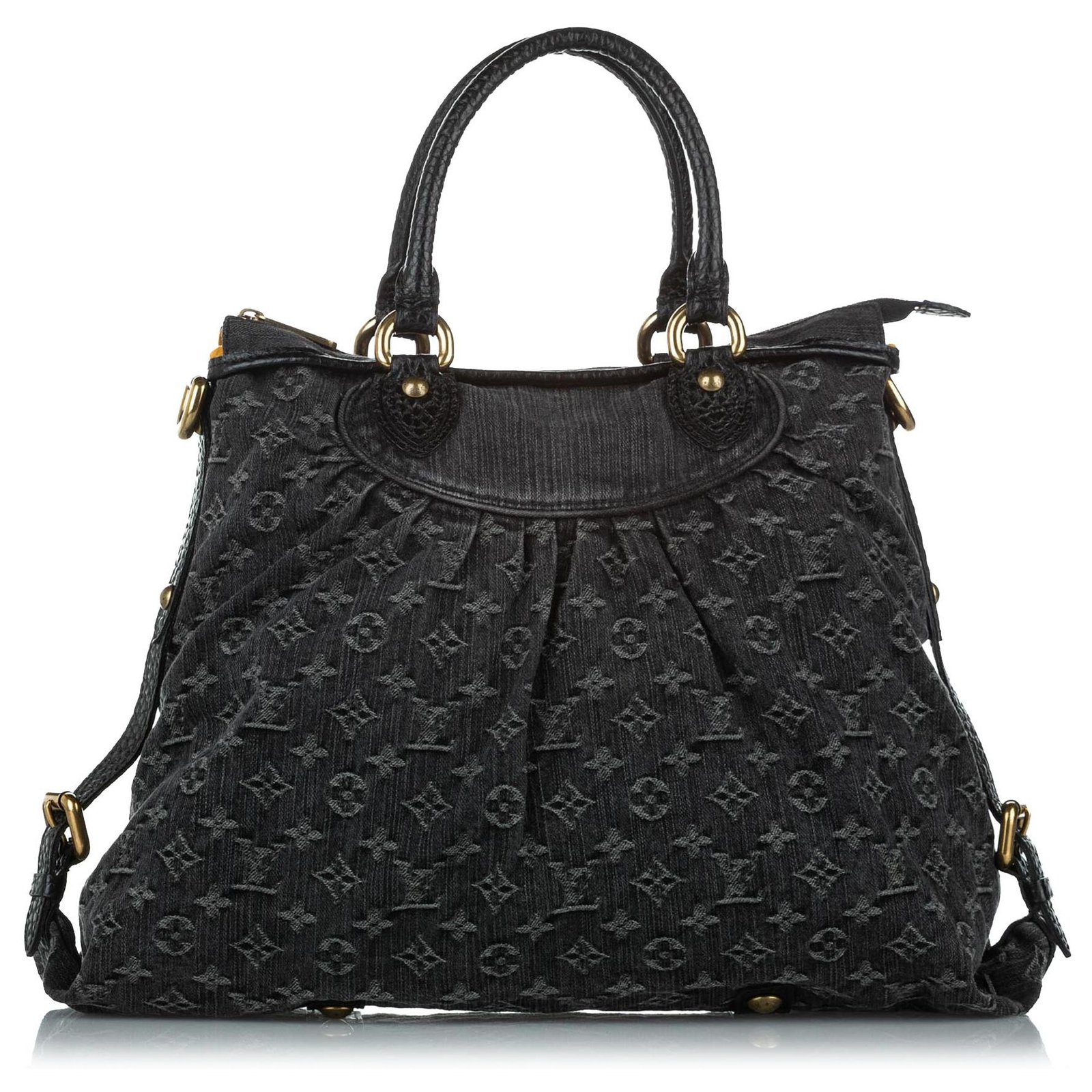 Louis Vuitton Black Monogram Denim Neo Cabby GM Shoulder Bag