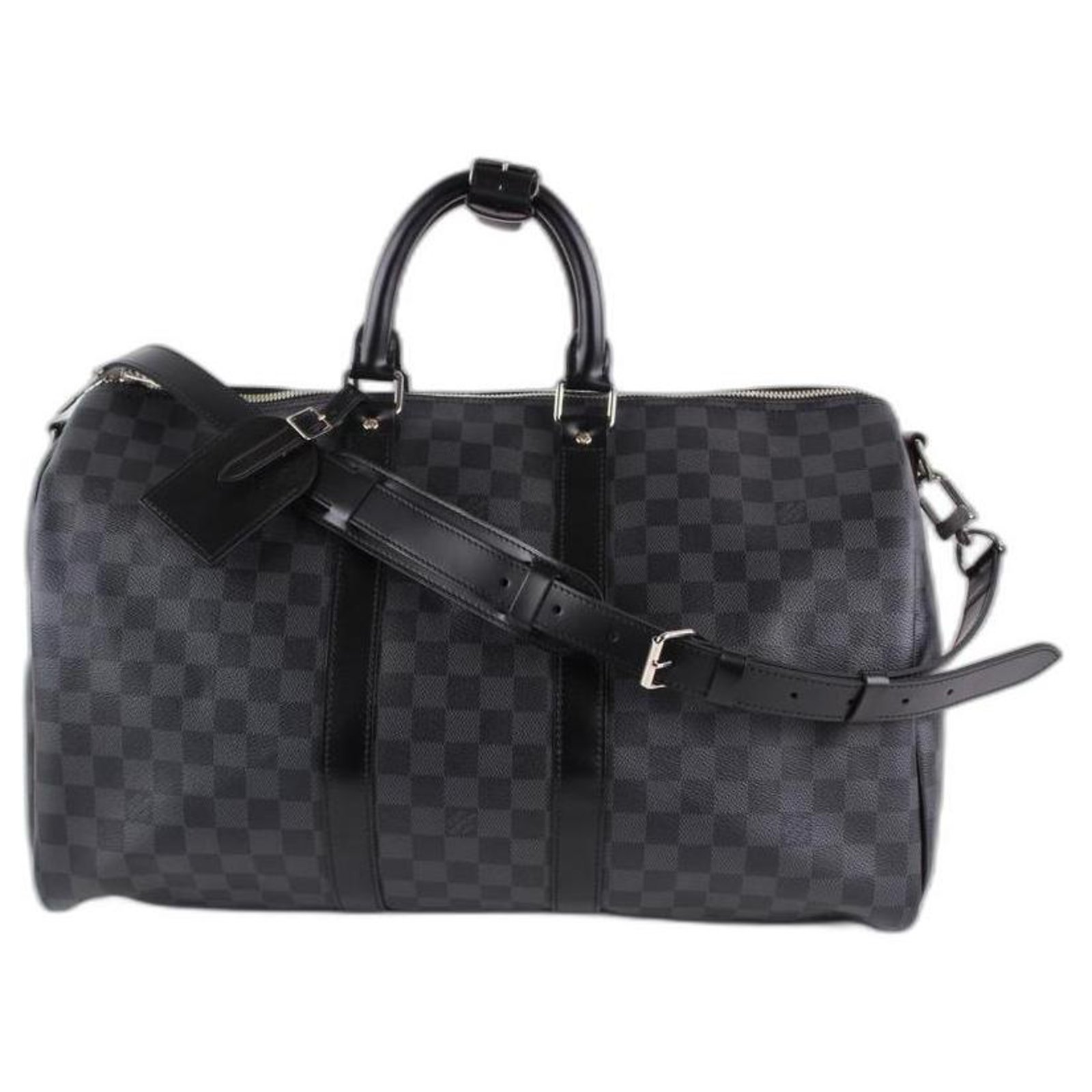 Louis Vuitton Damier Graphite Keepall Bandouliere 45 Duffle Bag