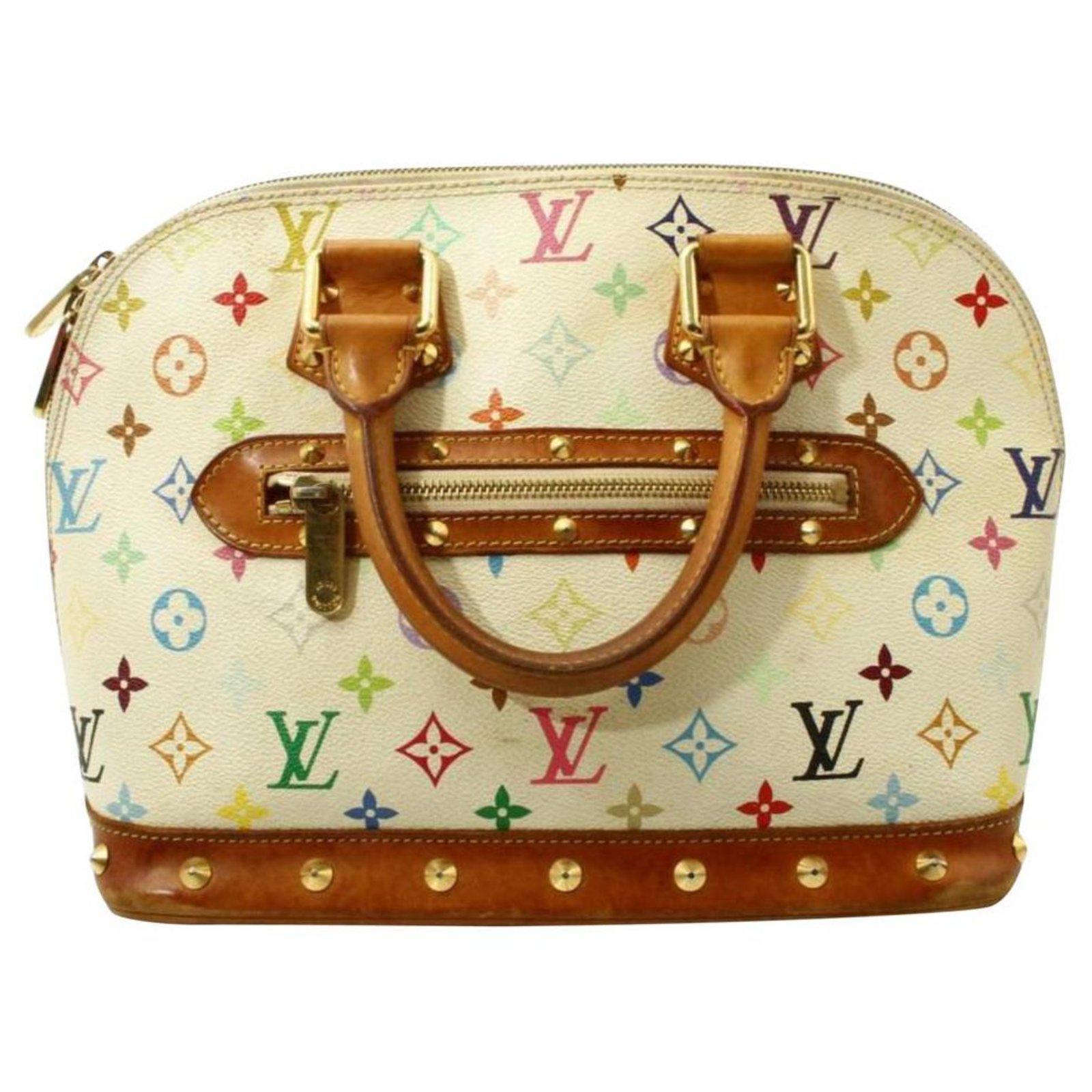 louis vuitton alma multicolor white