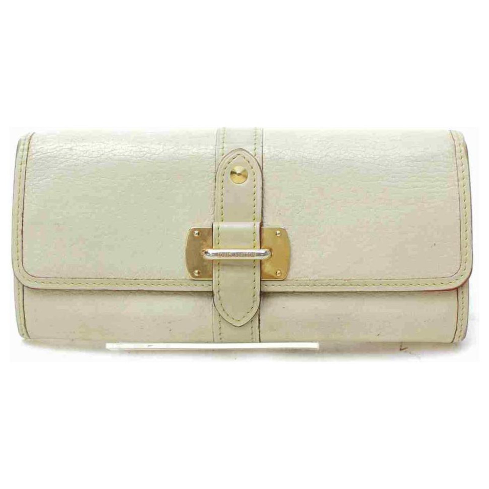 Louis Vuitton Favori Suhali Leather Wallet Portefeuille Le Fabuleux Cream  ref.293634 - Joli Closet
