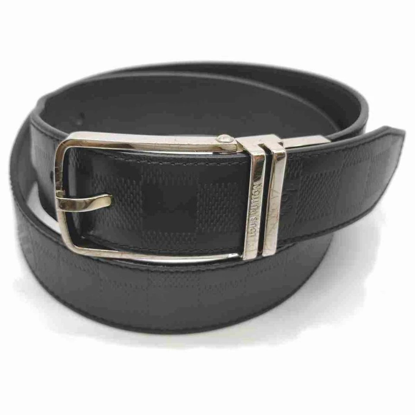LOUIS VUITTON Belts Initiales Louis Vuitton Leather For Male 85 Cm