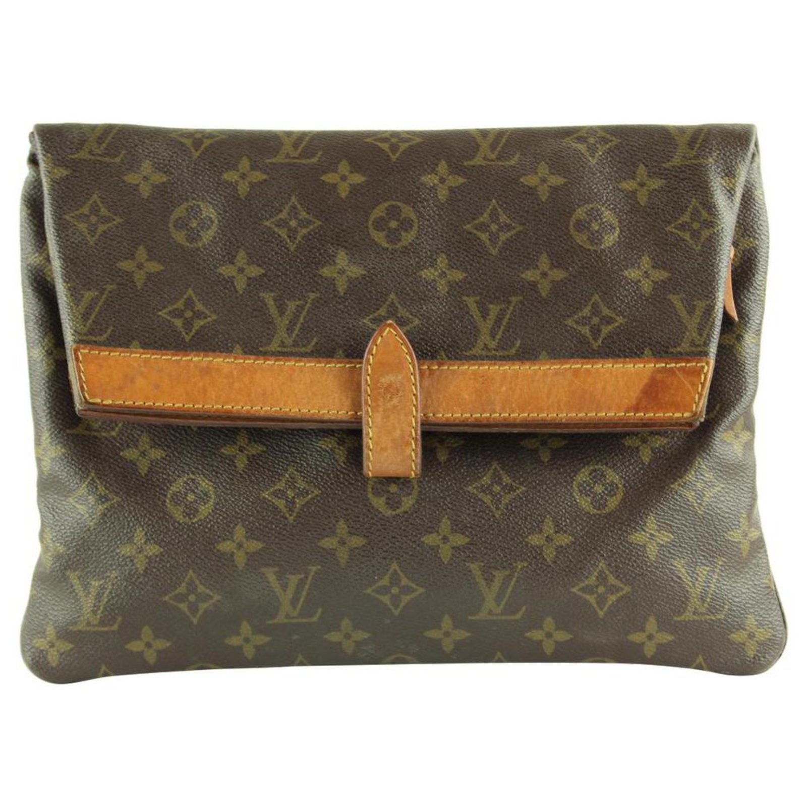 Louis Vuitton Ultra Rare Pochette Pliant Envelope Clutch Leather