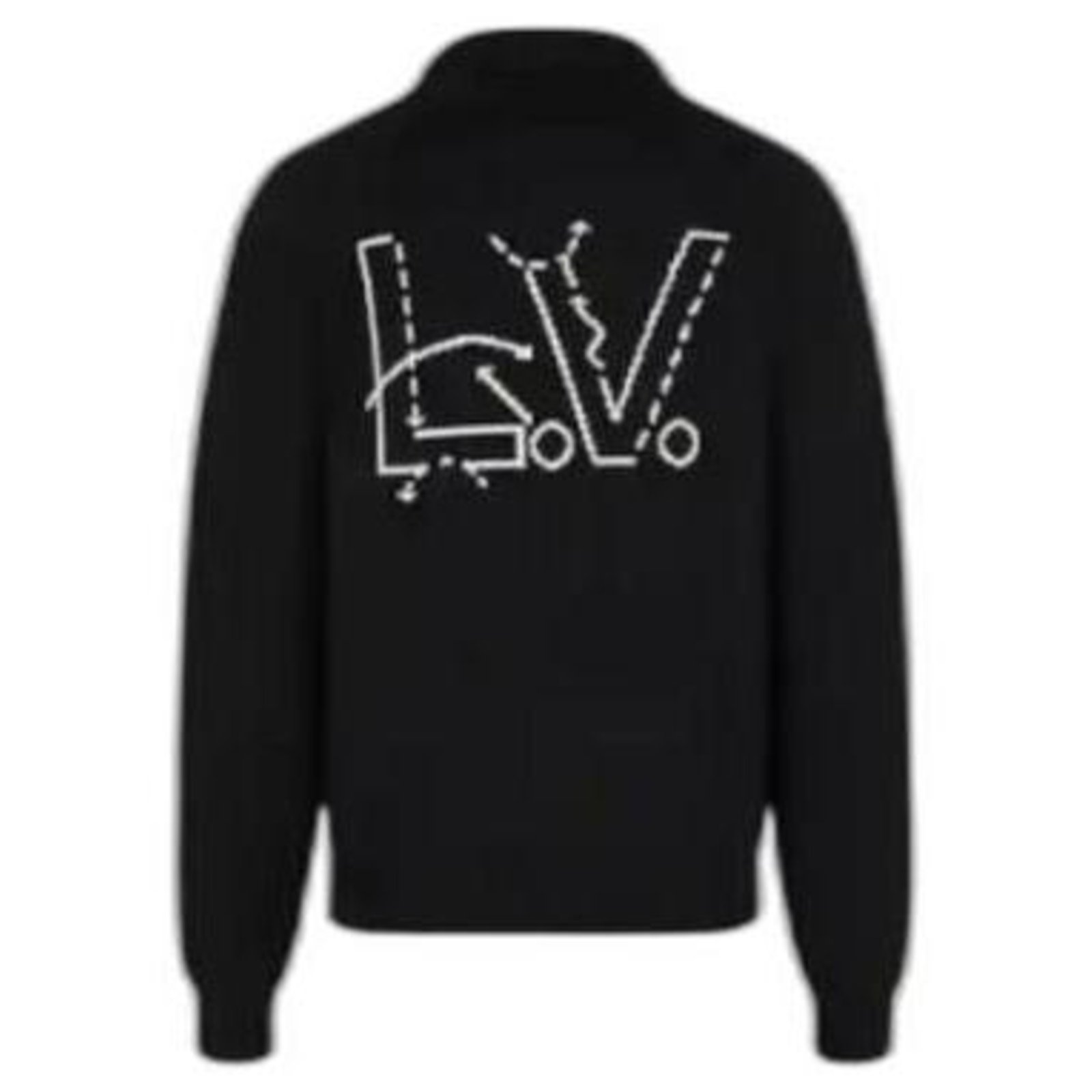 Louis Vuitton Maglione giacca in maglia NBA XXXL LV da uomo nero