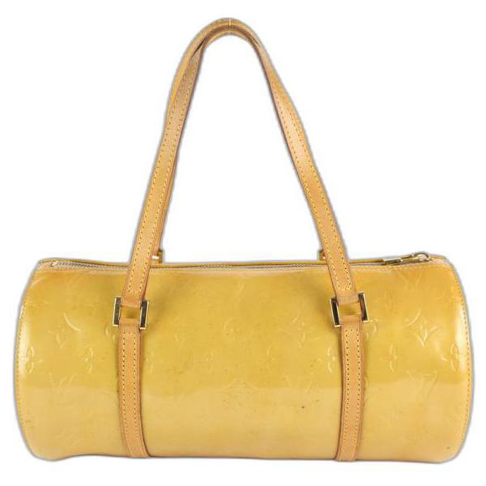 Authentic Louis Vuitton Yellow Vernis Bedford Papillon Shoulder Bag + Dust  Bag