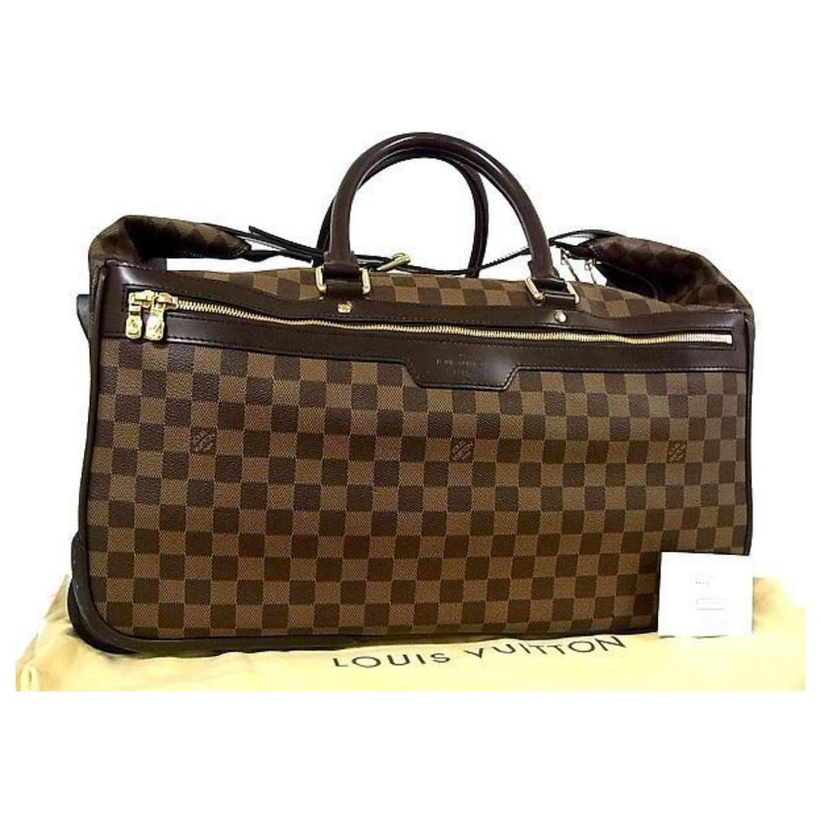 Louis Vuitton Convertible Damier Ebene Eole 50 Equipaje de mano con ruedas  Cuero Goma ref.293987 - Joli Closet