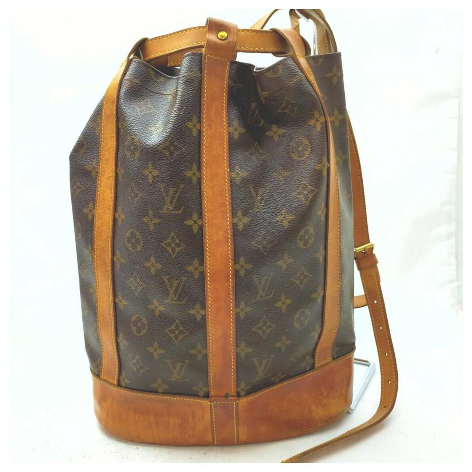 Louis Vuitton Monogram Randonnee PM Leather Fabric Brown