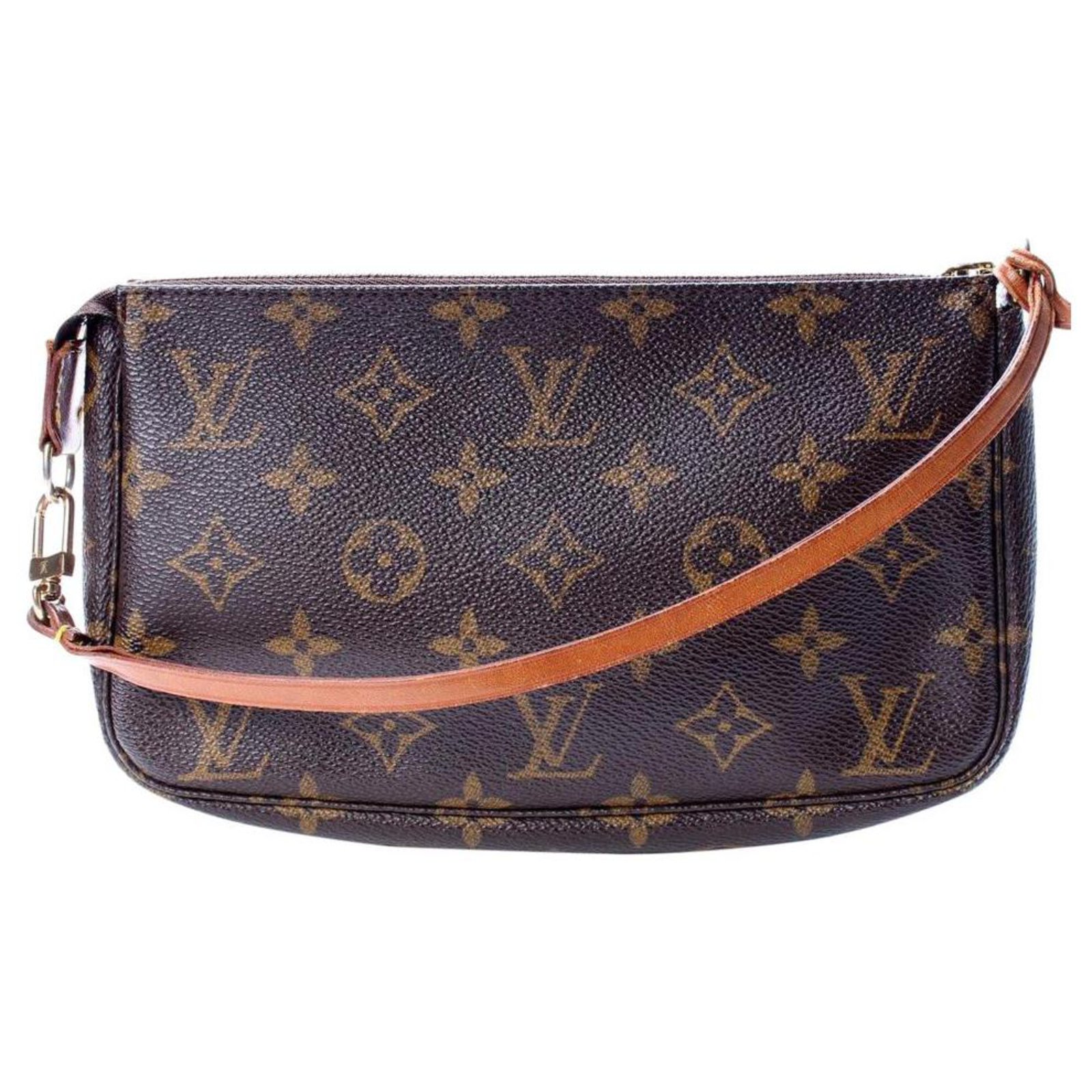 Louis Vuitton Monogram Pochette Accessoires Wristlet Pouch Leather  ref.294314 - Joli Closet