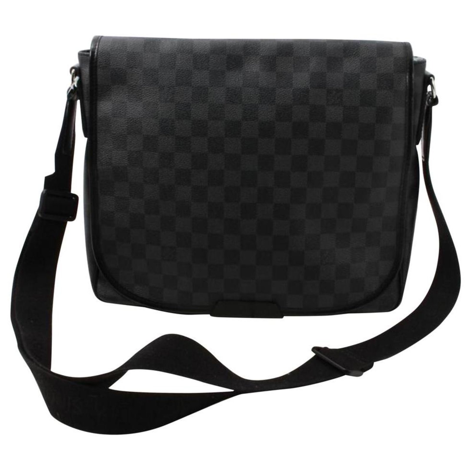 Louis Vuitton Damier Graphite Daniel MM Flap Messenger Crossbody Leather  ref.294553 - Joli Closet