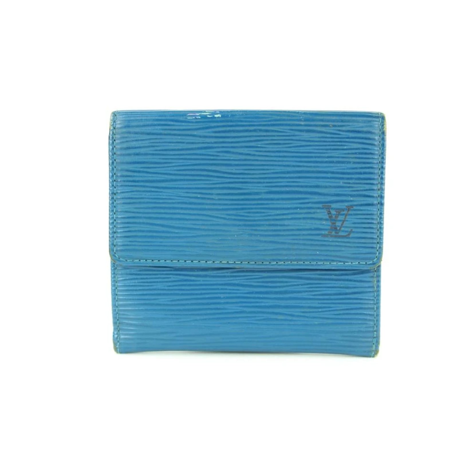 Louis Vuitton Blue Epi Leather Elise Compact Wallet with Box 16LVA1116  ref.294574 - Joli Closet