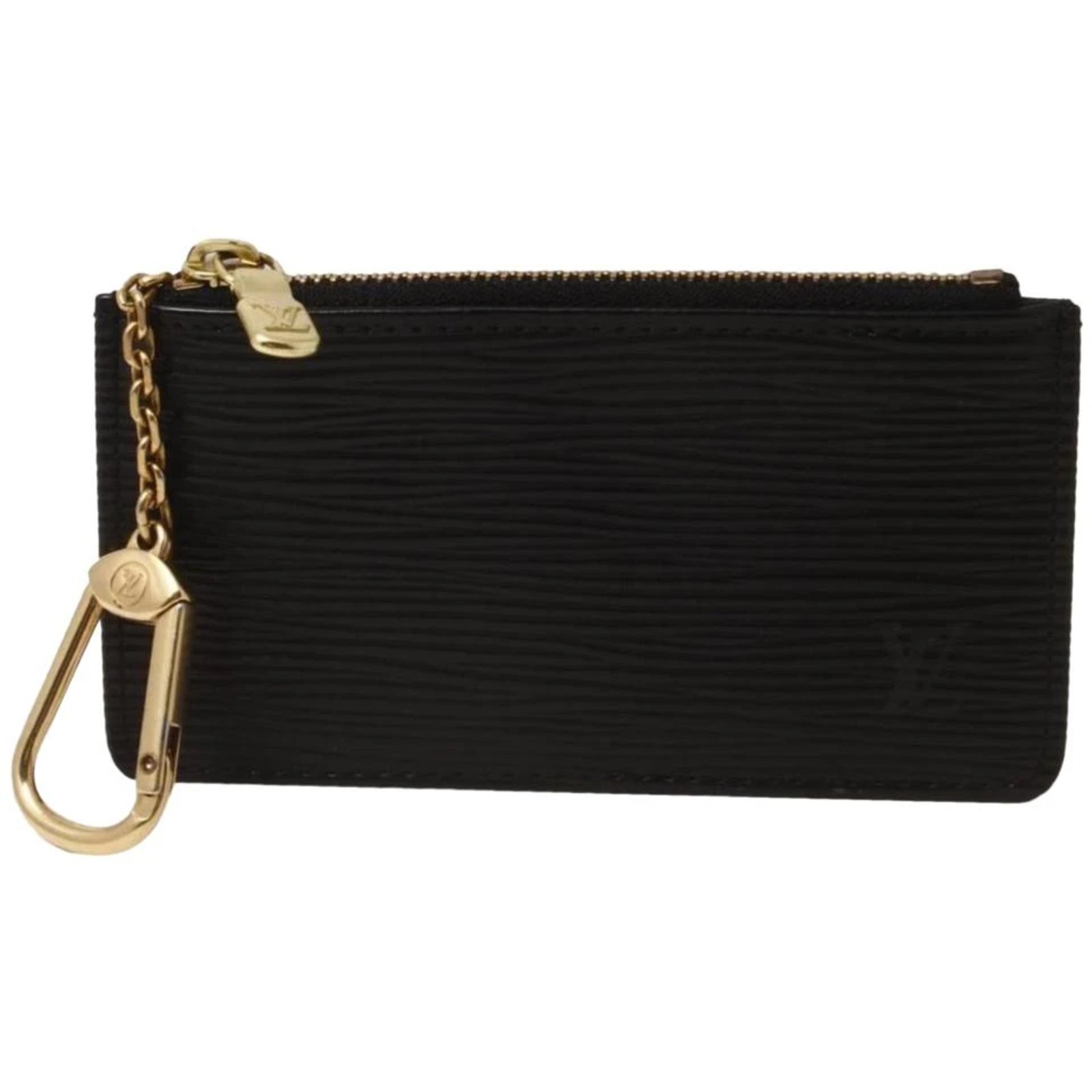 Louis Vuitton Black Epi Leather Pochette Cles Key Pouch Keychain ref.294628  - Joli Closet