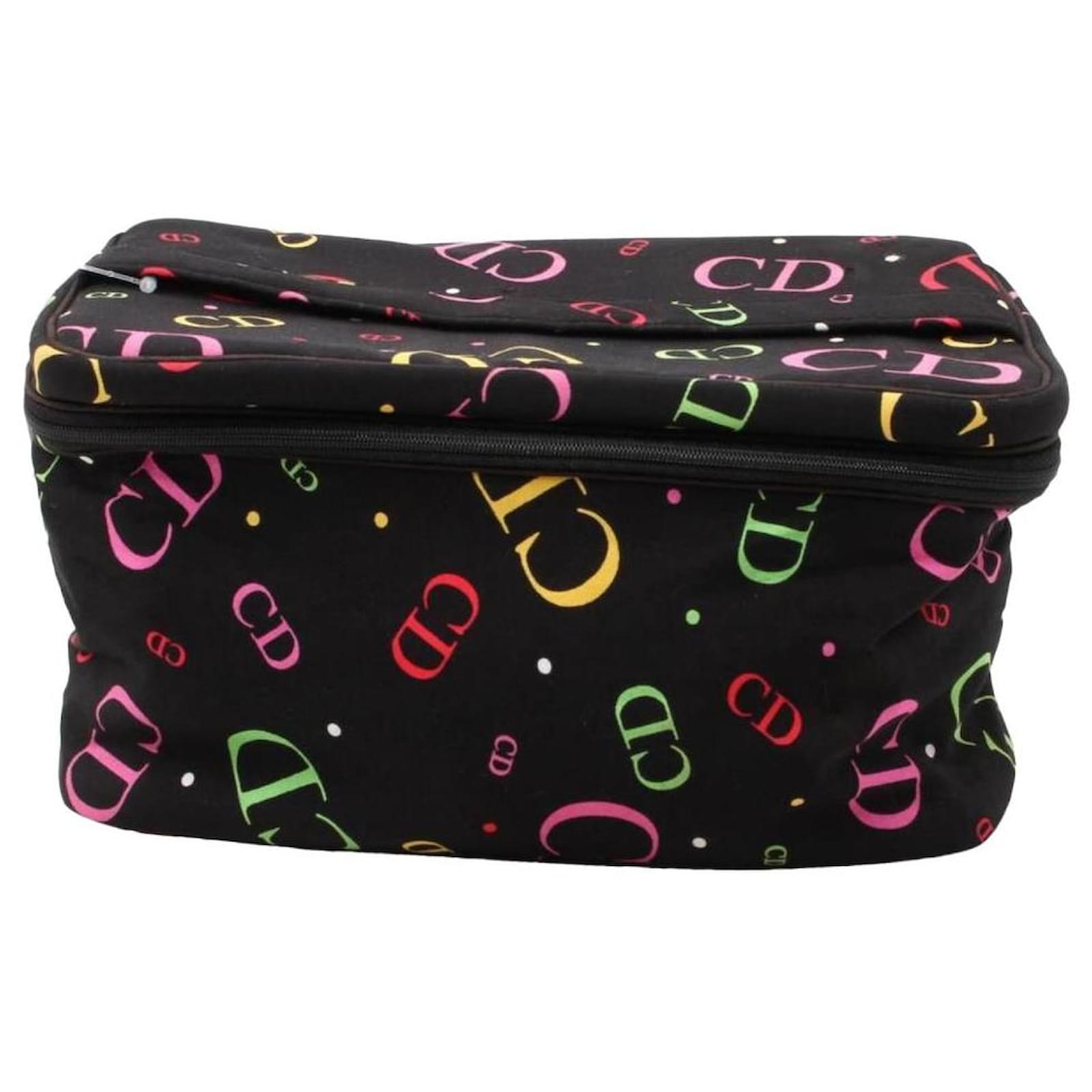 Dior Neceser negro multicolor con logotipo de CD ref.294645 - Joli Closet