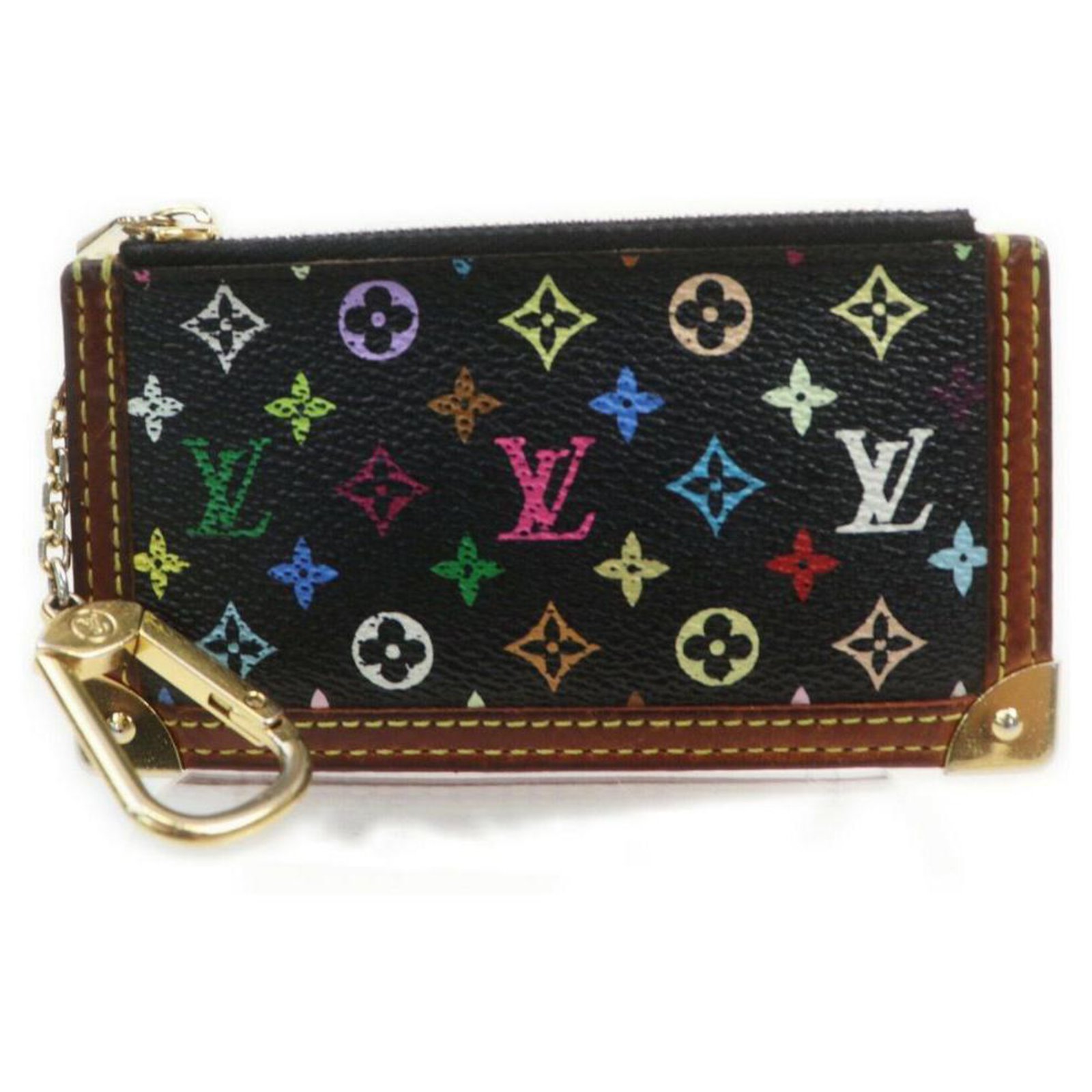 Louis Vuitton Vintage 1970s Small Monogram Key Ring Coin Pouch  I MISS  YOU VINTAGE