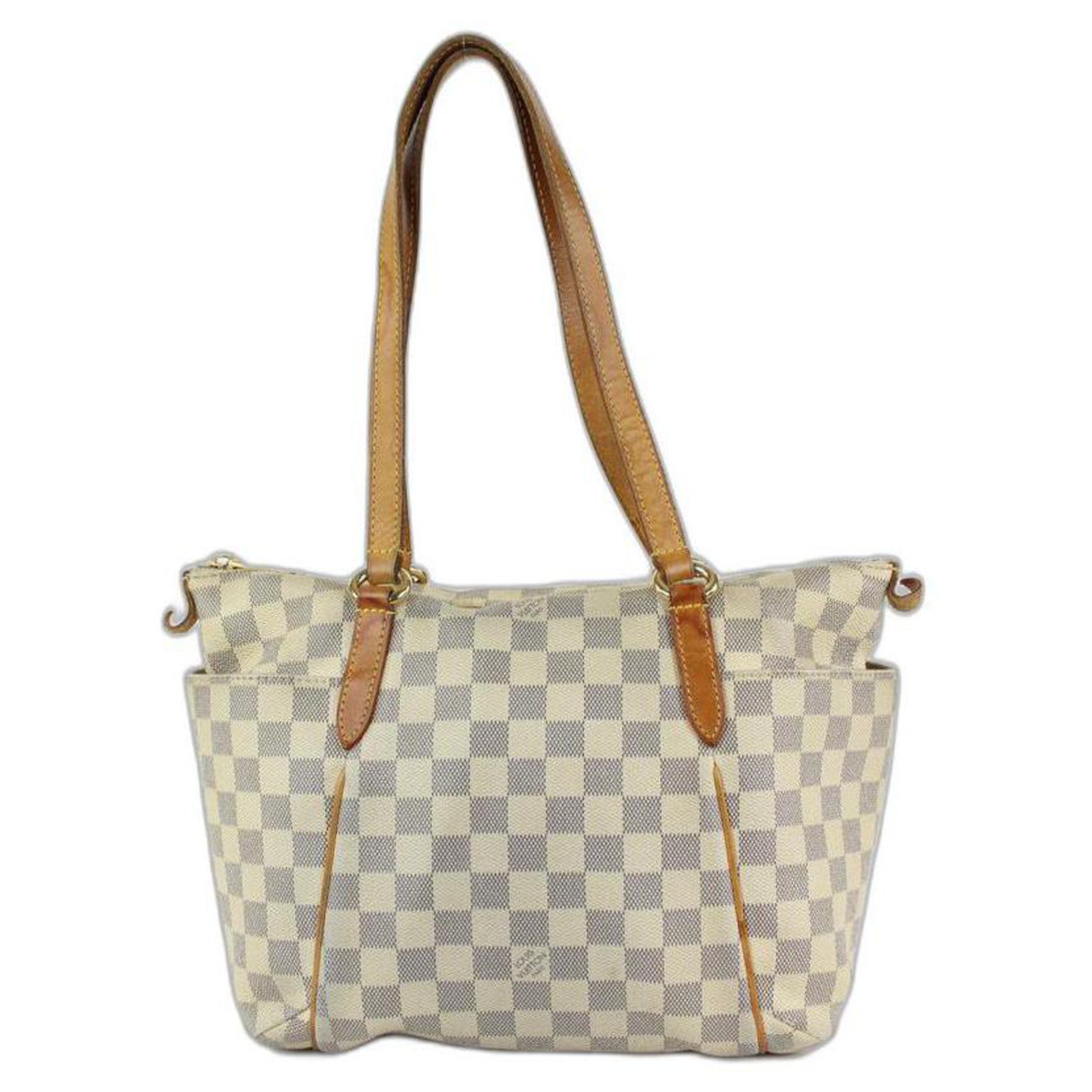 Louis Vuitton Damier Azur Totally PM Zip Tote Leather ref.294795