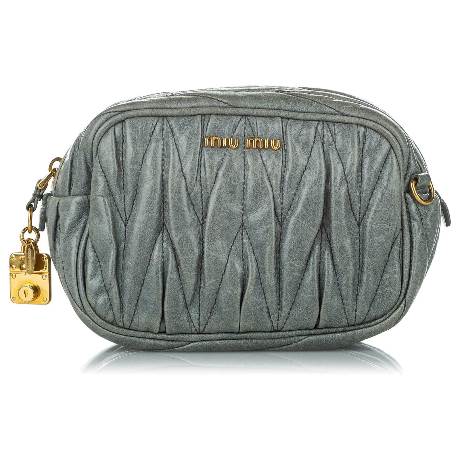 miu miu leather crossbody bolsa