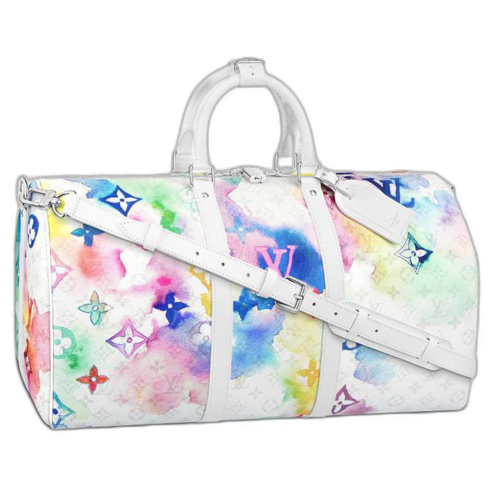 Louis Vuitton LV Keepall 50 watercolor Multiple colors Leather ref
