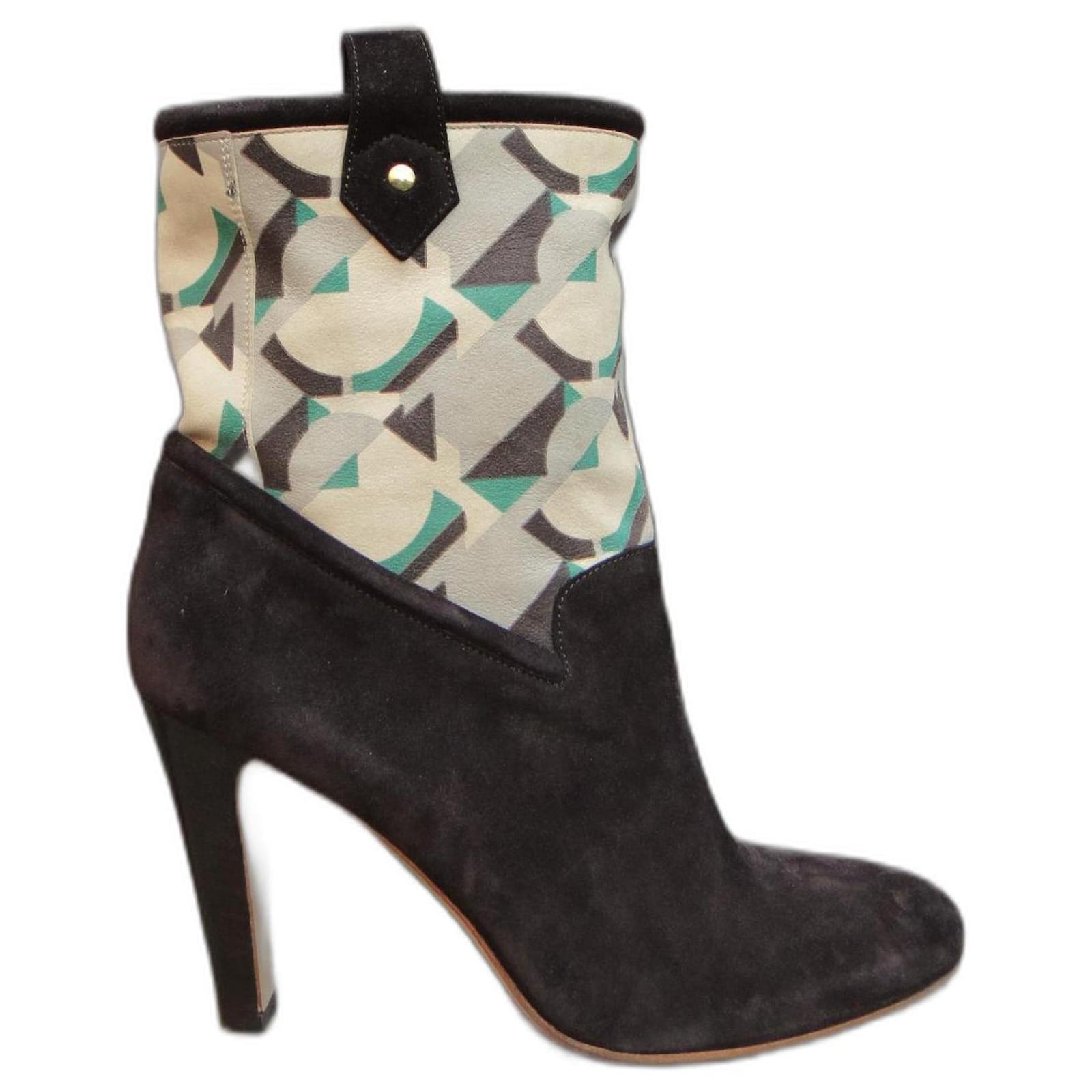 Botas Michel Vivien p 40,5 Nueva condición Marrón oscuro Gamuza ref.295673  - Joli Closet