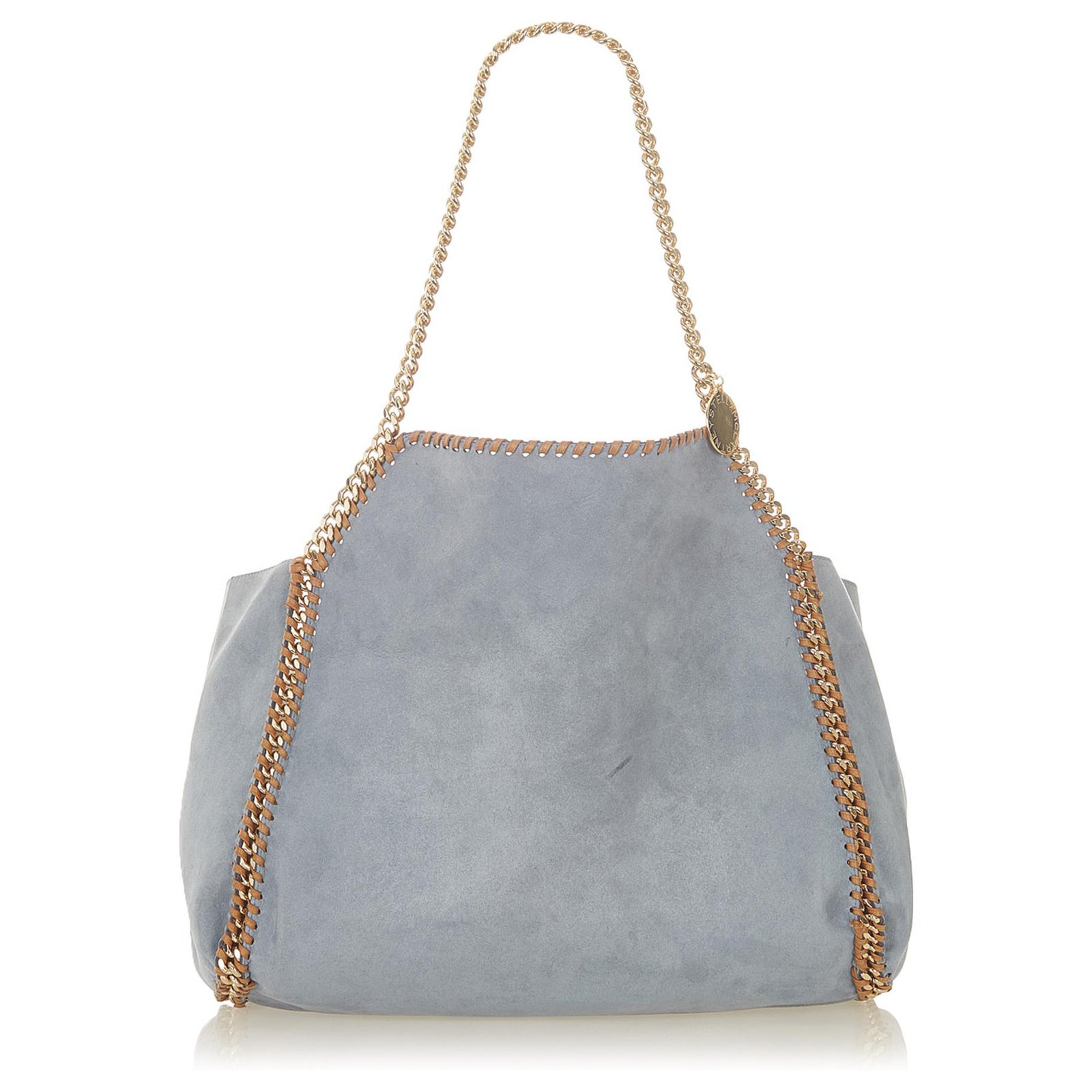 Autre Marque Stella McCartney Gray Falabella Fold-Over Tote Bag