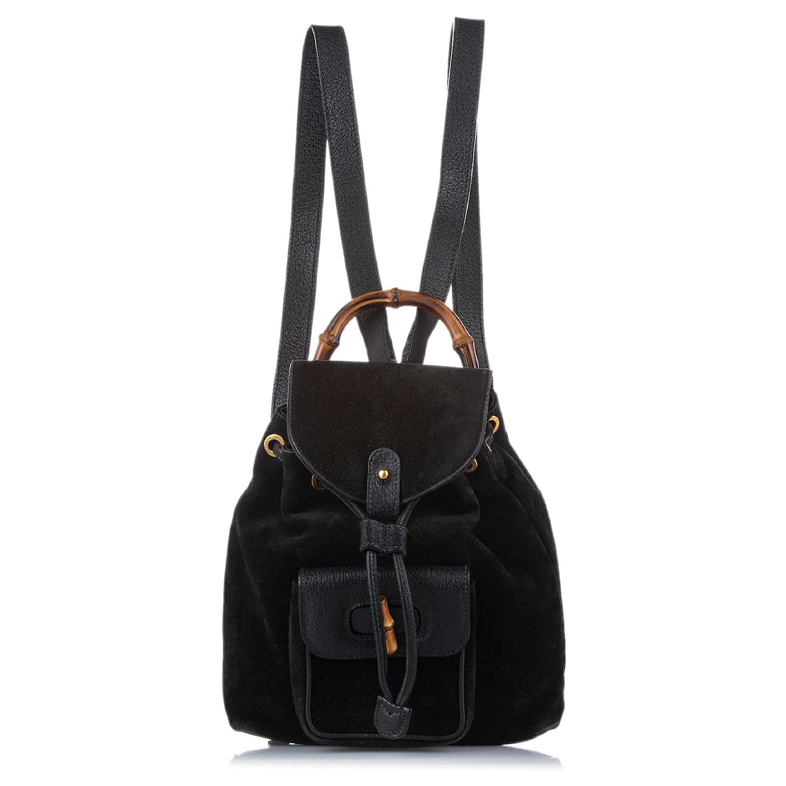 black gucci suede bag
