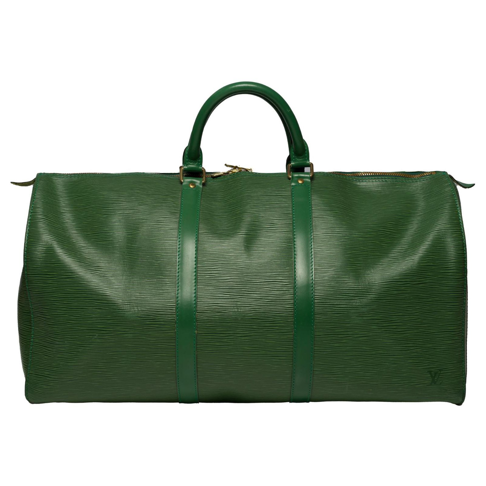Very beautiful Louis Vuitton Keepall travel bag 50 in green epi