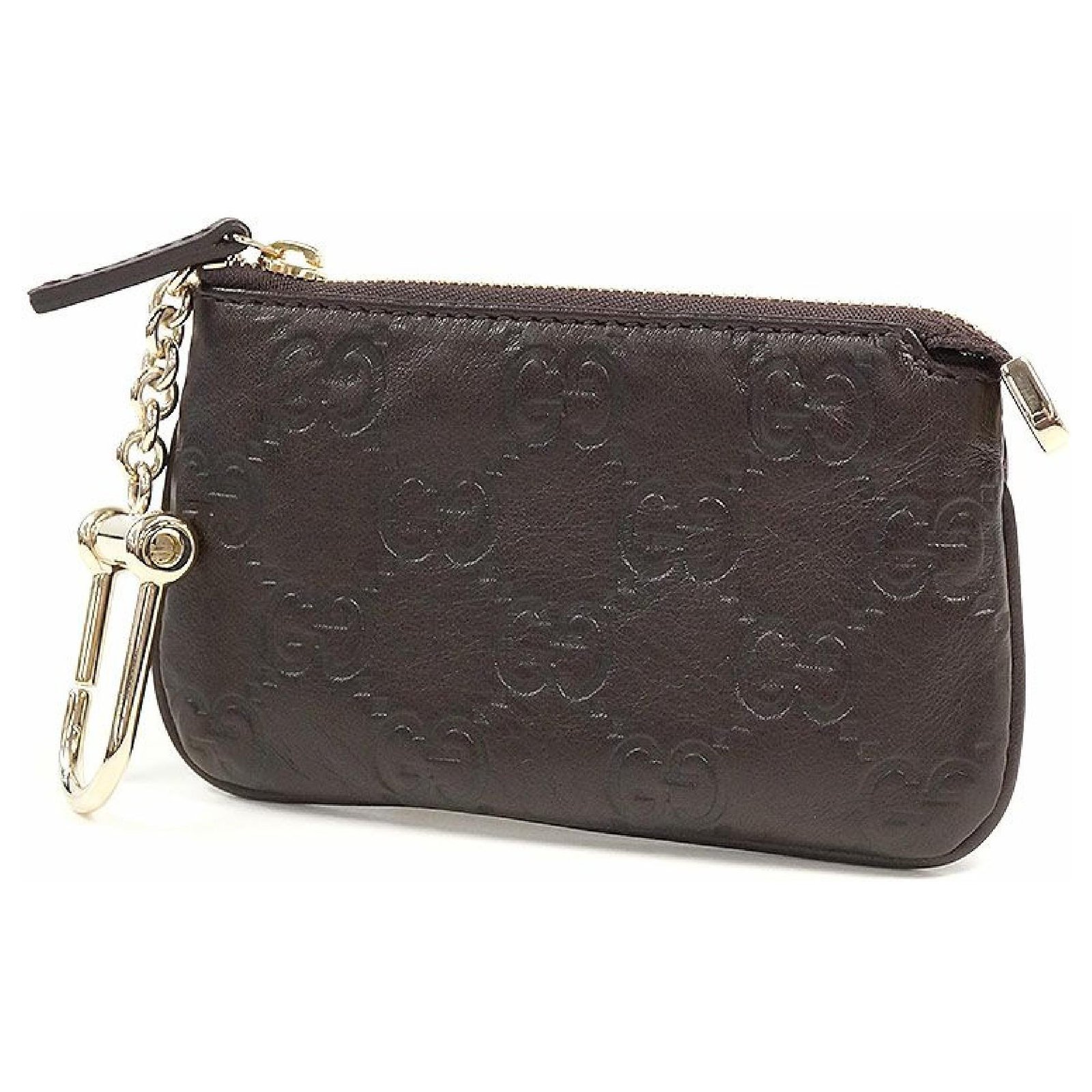 Gucci Guccissima leather clip key case