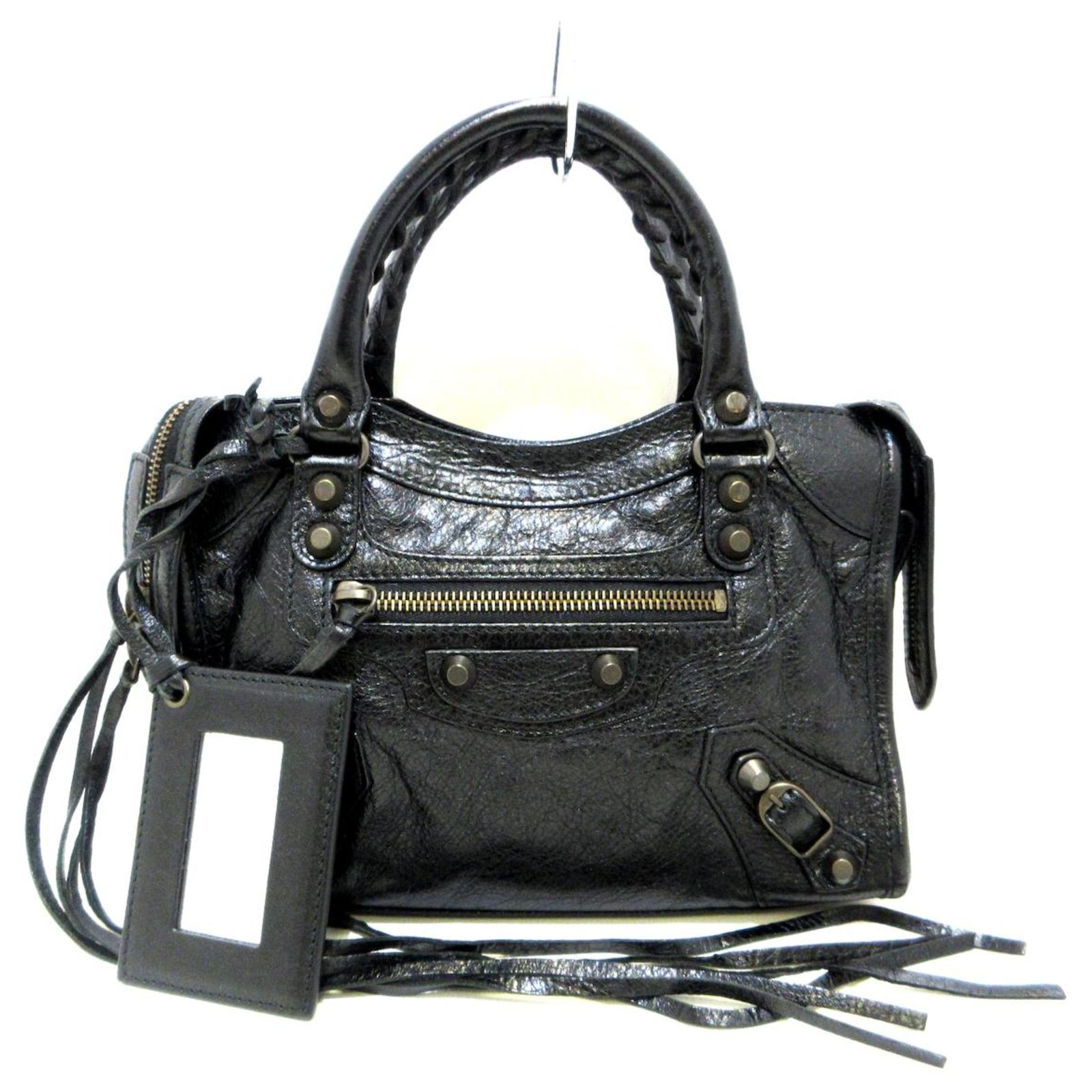 Balenciaga city mini Black Leather ref.296763 - Joli Closet