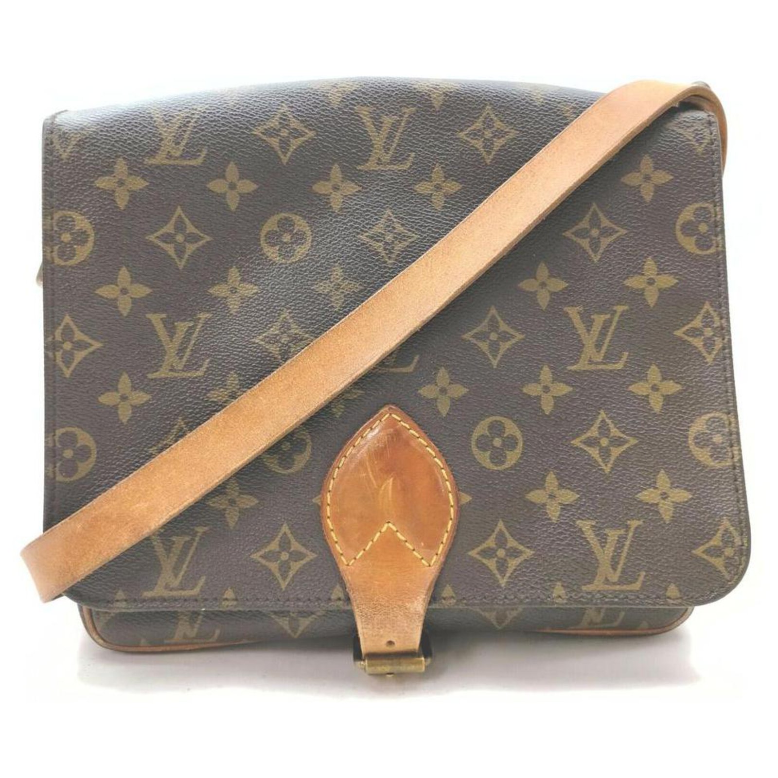 Louis Vuitton Monogram Cartouchiere GM Crossbody Bag Leather ref.393448 -  Joli Closet