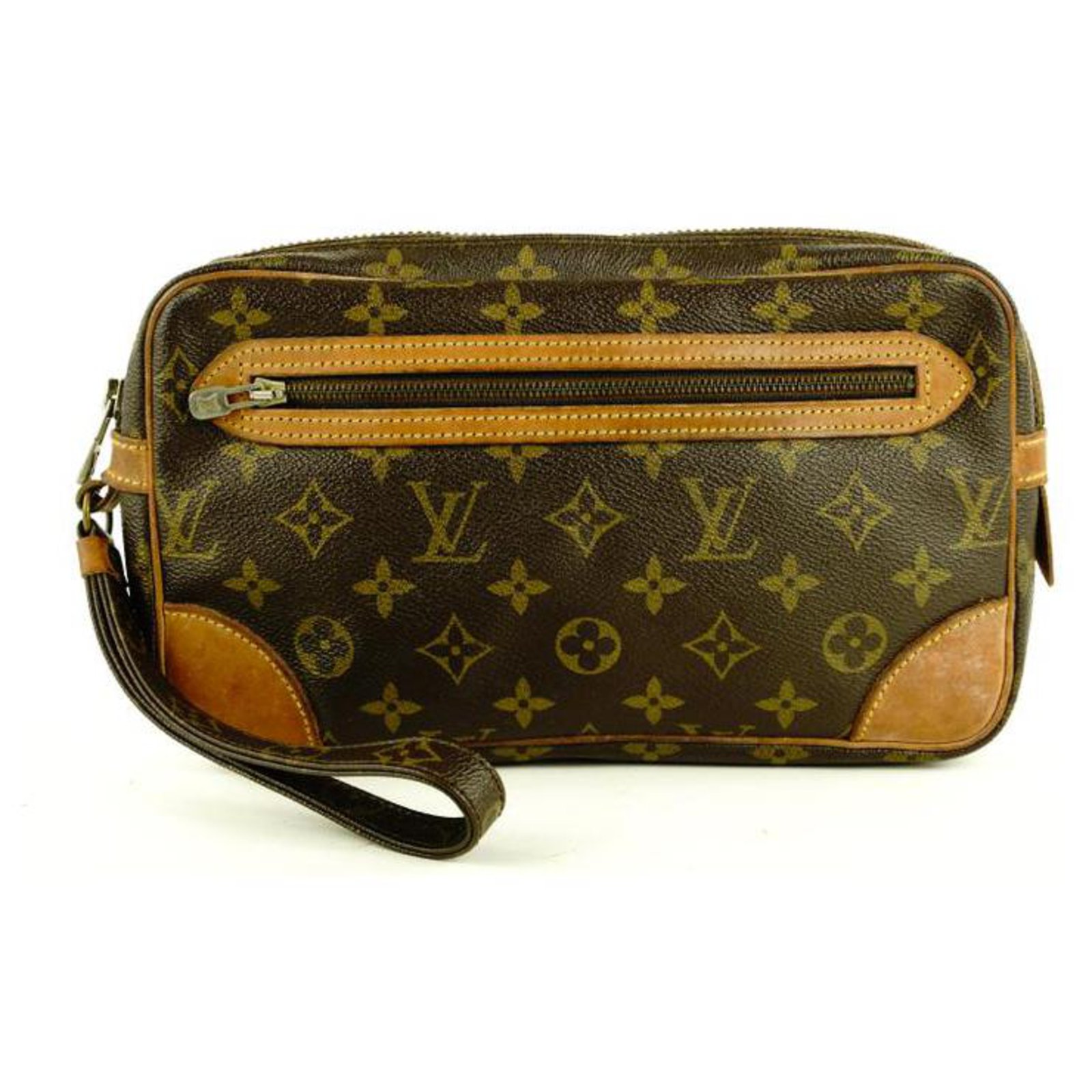 Louis Vuitton Marly Dragonne Monogram Pochette Clutch Bag Leather  ref.297454 - Joli Closet