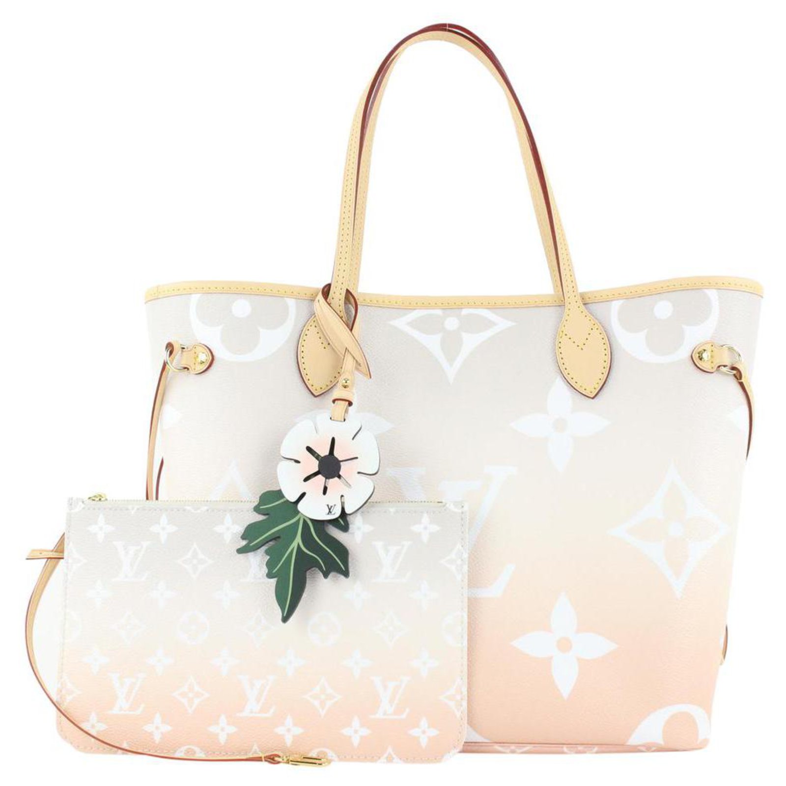 Louis Vuitton Peach Mist Monogram By the Pool Neverfull MM Tote with Pouch  Leather ref.297499 - Joli Closet