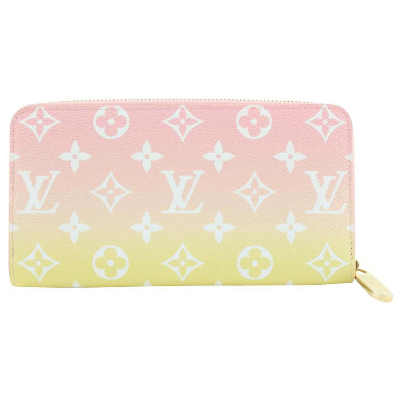 Pink x Yellow Giant Monogram By the Pool Zippy Wallet Long