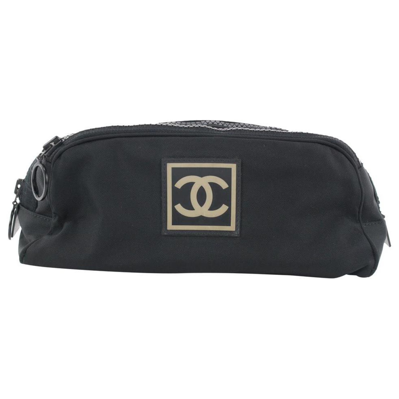 Chanel Black CC Sports Pouch Cosmetic Bag ref.297528 - Joli Closet