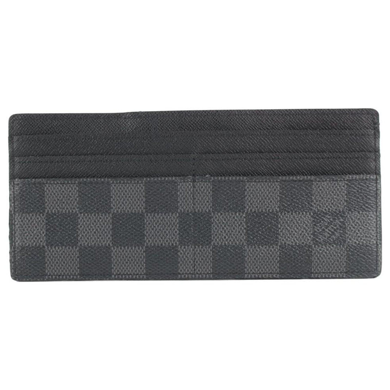 LOUIS VUITTON Card Holder Wallet Damier Graphite Black With